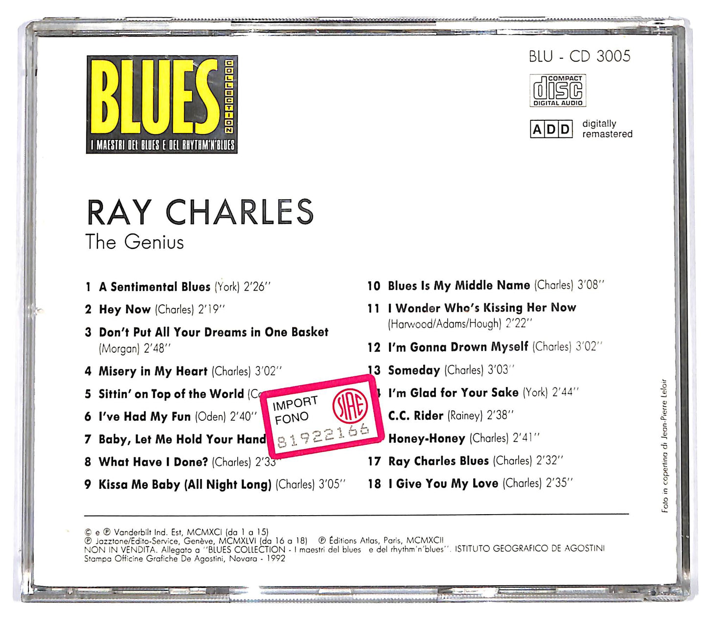EBOND Ray Charles - The Genius EDITORIALE CD CD127053