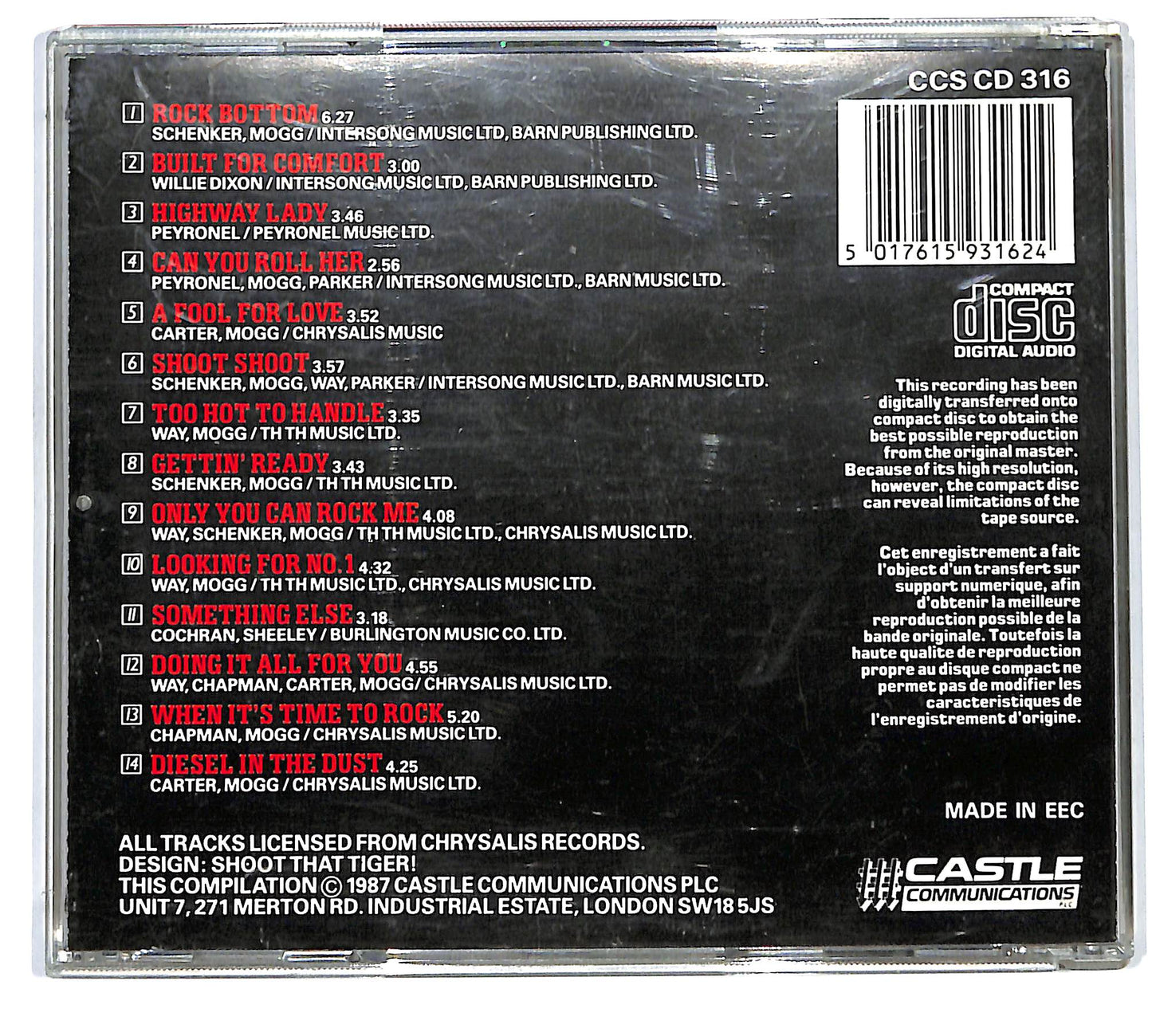 EBOND UFO - Anthology CD CD127129