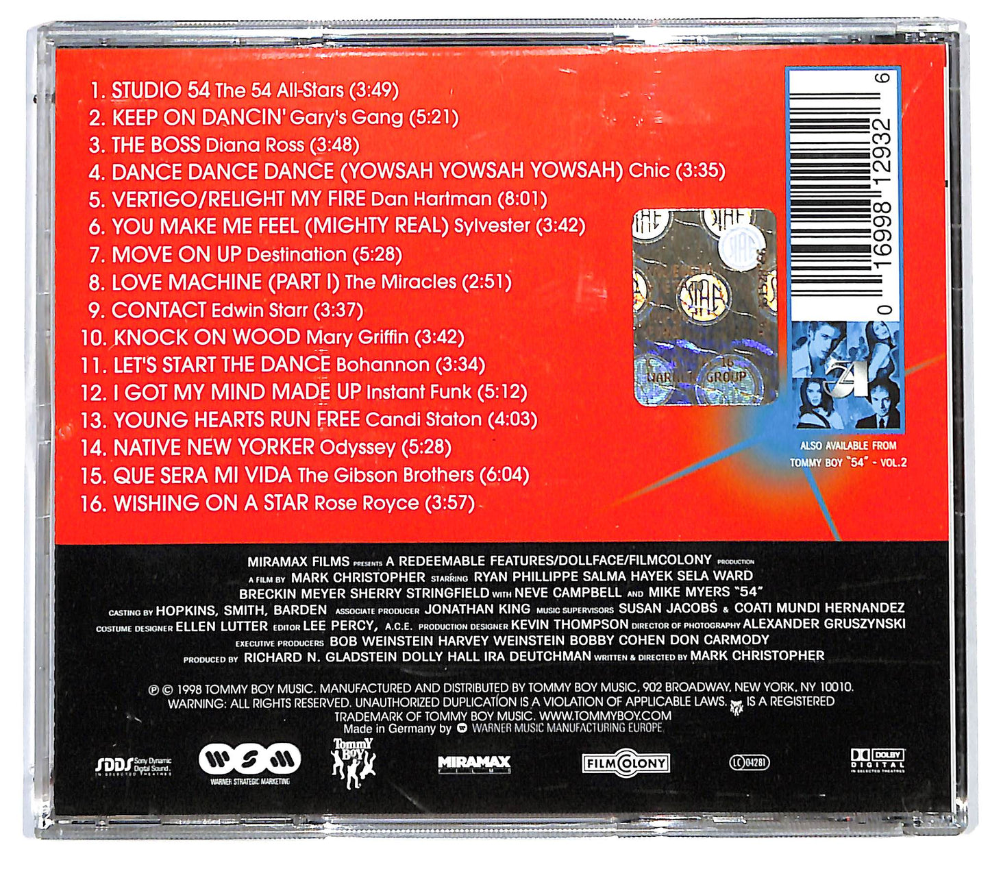 EBOND 54 - Music From The Miramax Motion Picture - Vol 1 CD CD127132