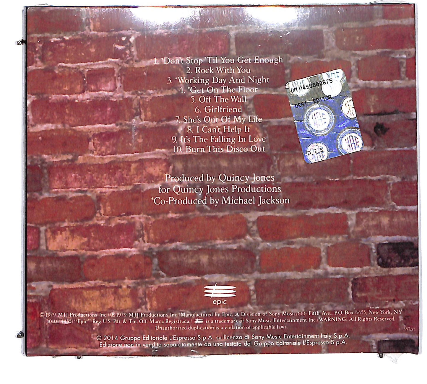 EBOND Michael Jackson - Off The Wall EDITORIALE CD CD127141