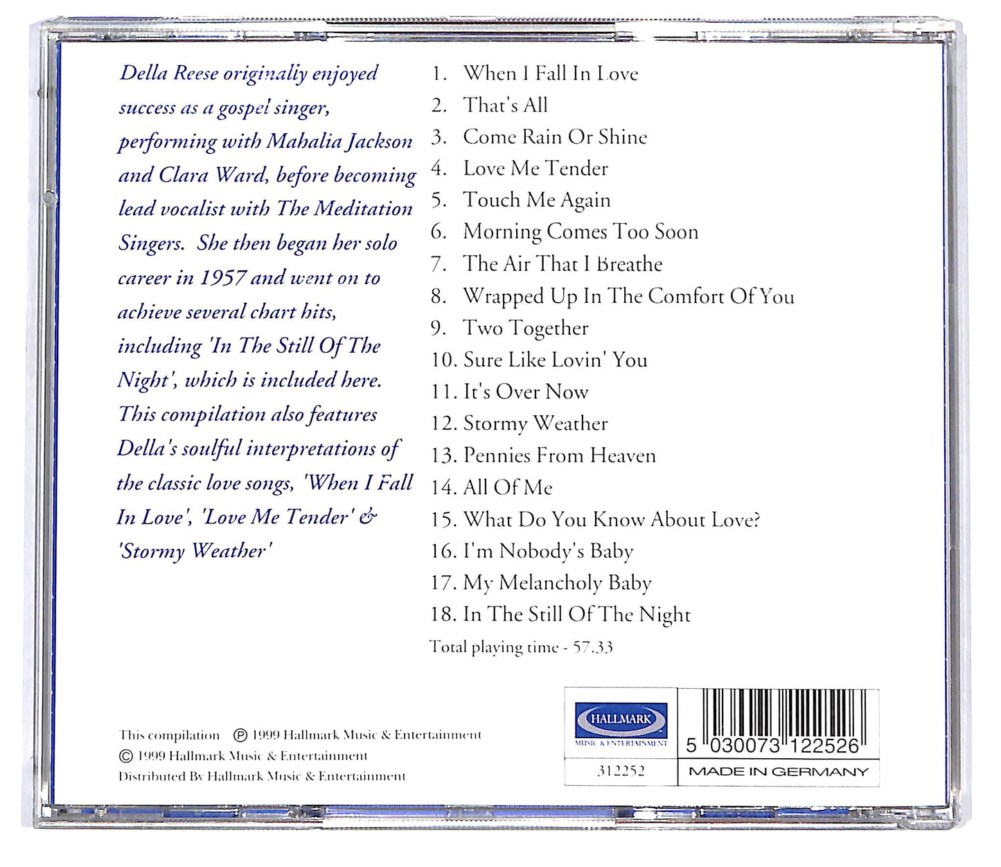 EBOND Della Reese - All Of Me CD CD127204