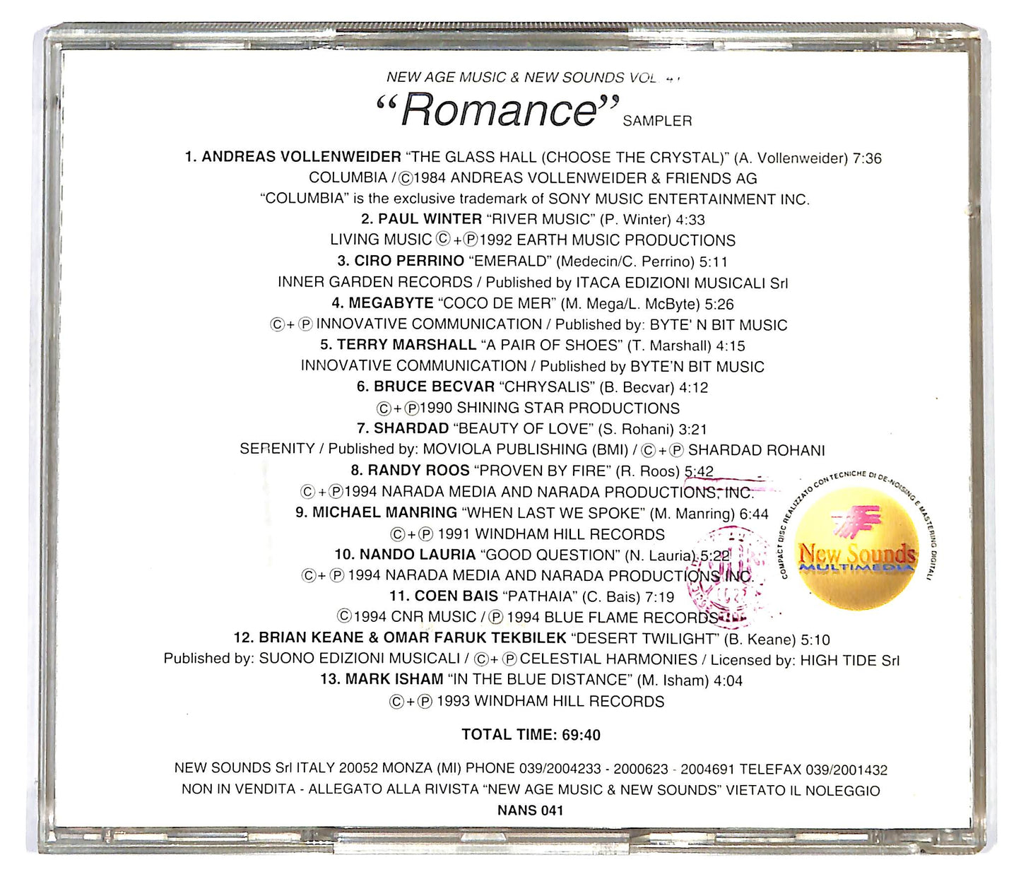 EBOND Various - 'Romance' CD CD127221