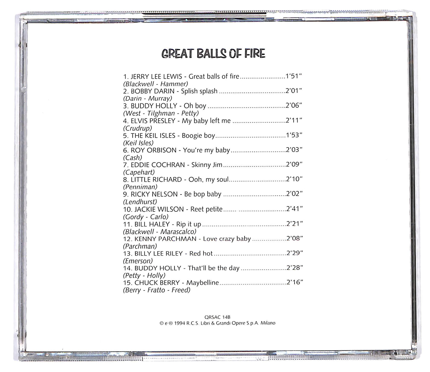 EBOND Various - Great Balls Of Fire EDITORIALE CD CD127318