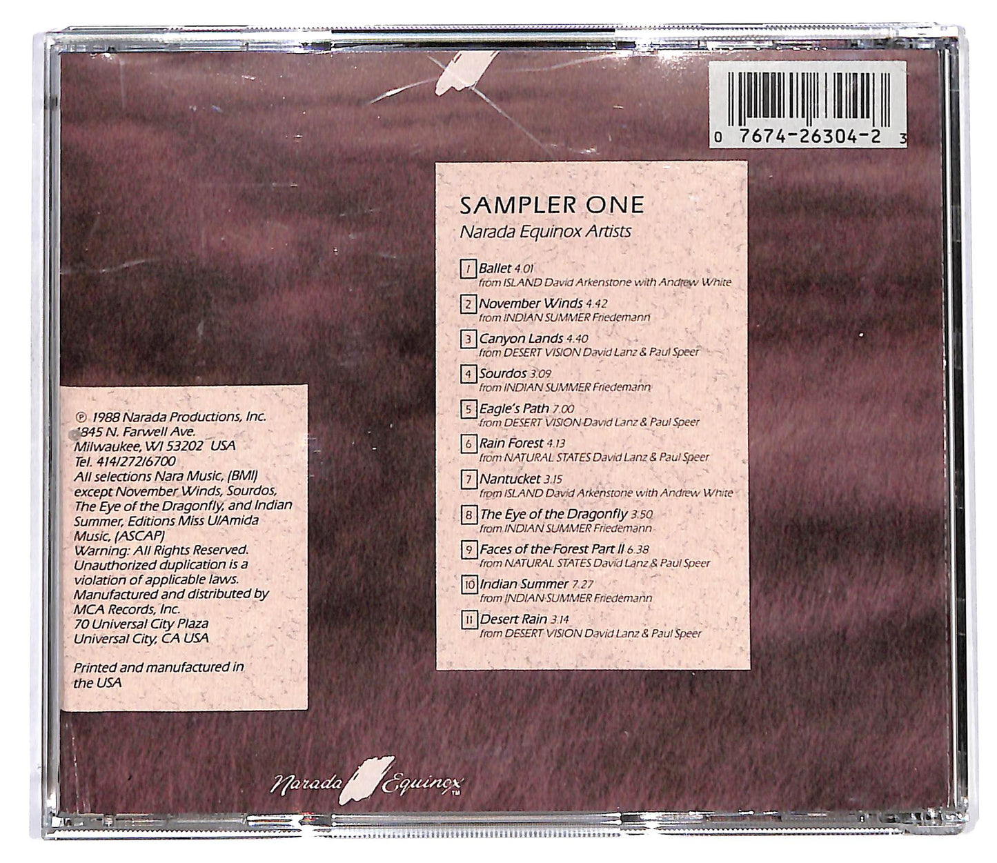 EBOND Various - Narada Equinox Sampler One CD CD127323