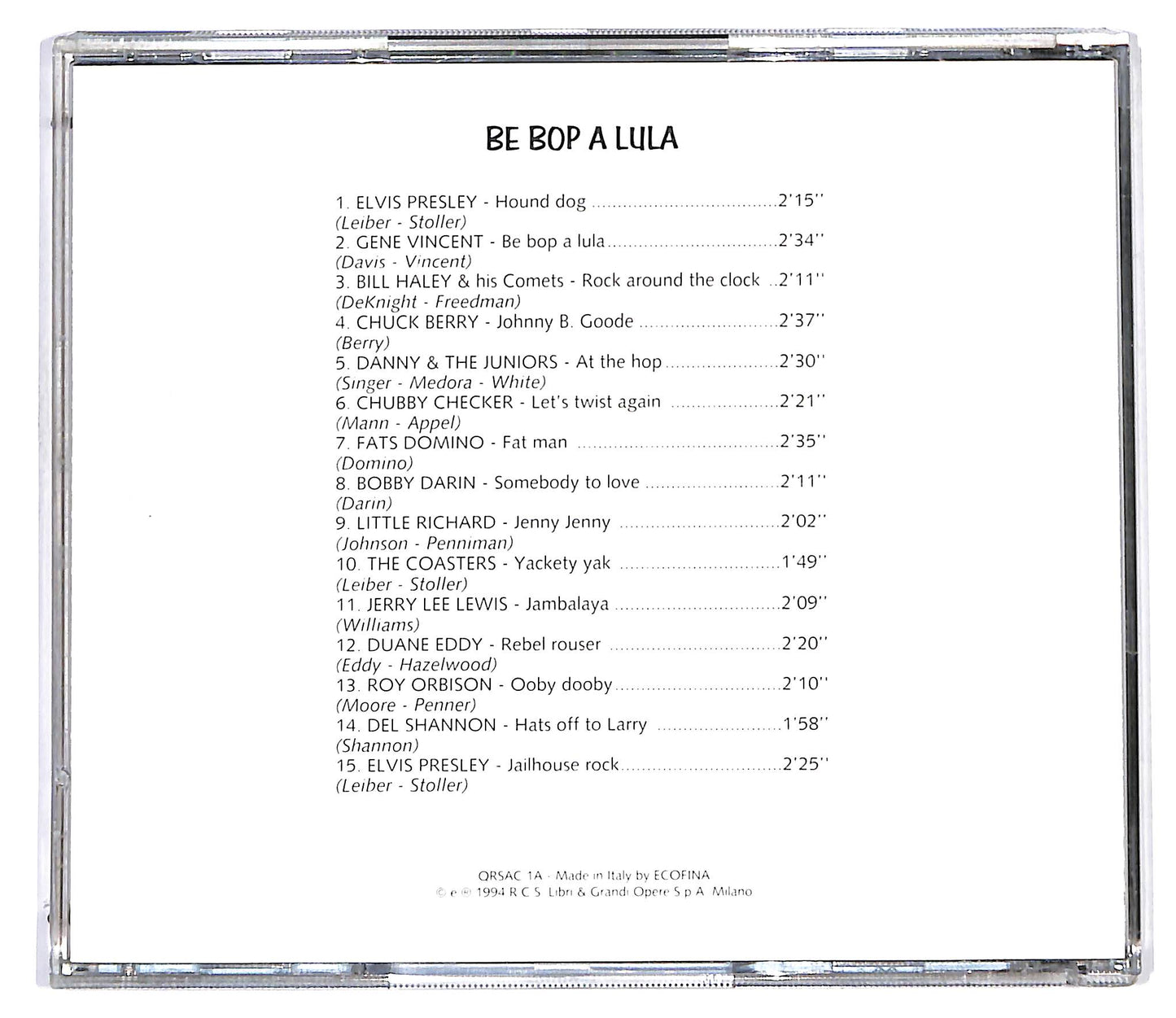 EBOND Various - Be Bop A Lula CD CD127335