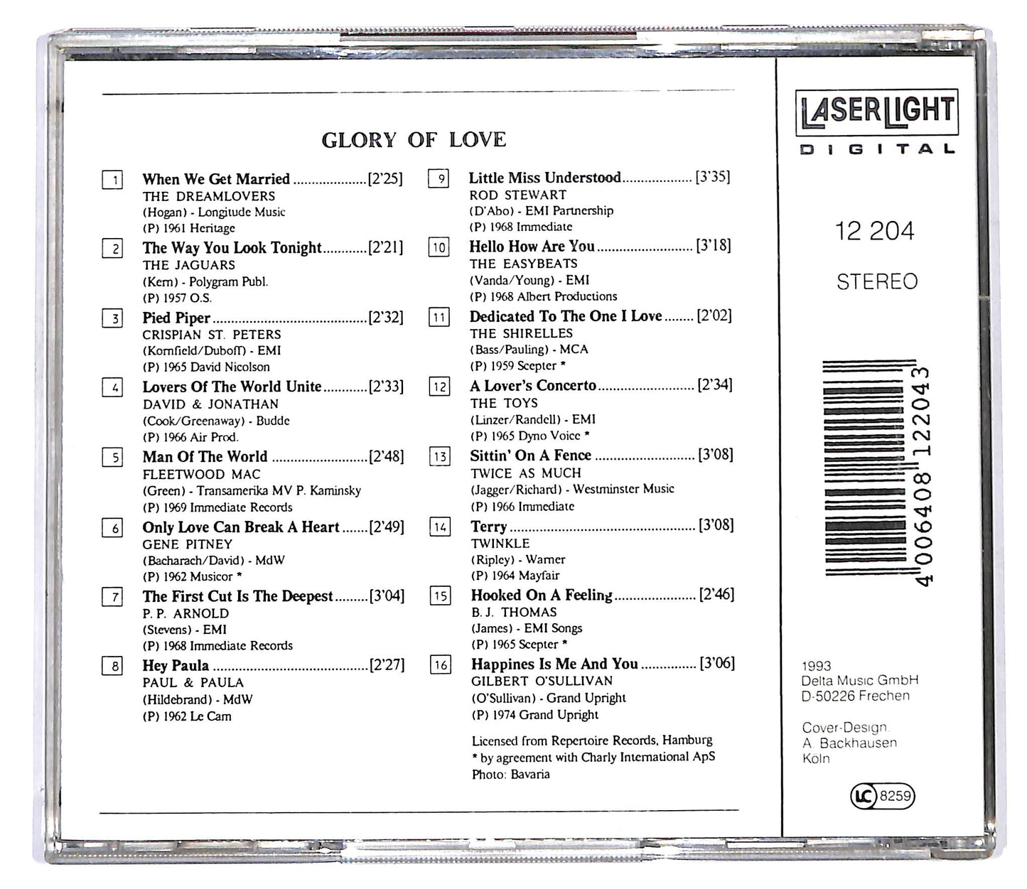 EBOND Various - Glory Of Love - Rock & Pop Ballads CD CD127340