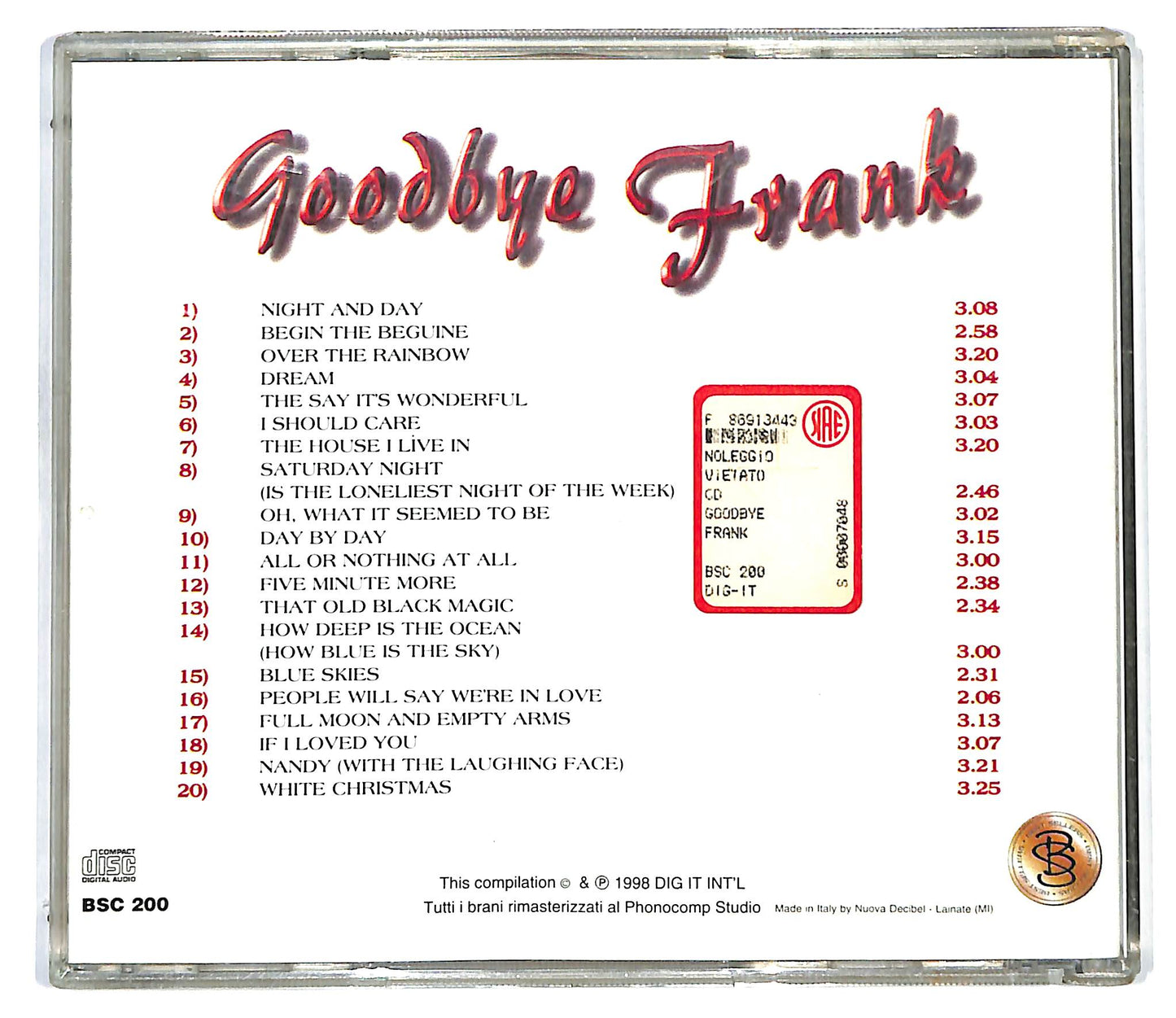 EBOND Frank Sinatra - Goodbye Frank CD CD127352