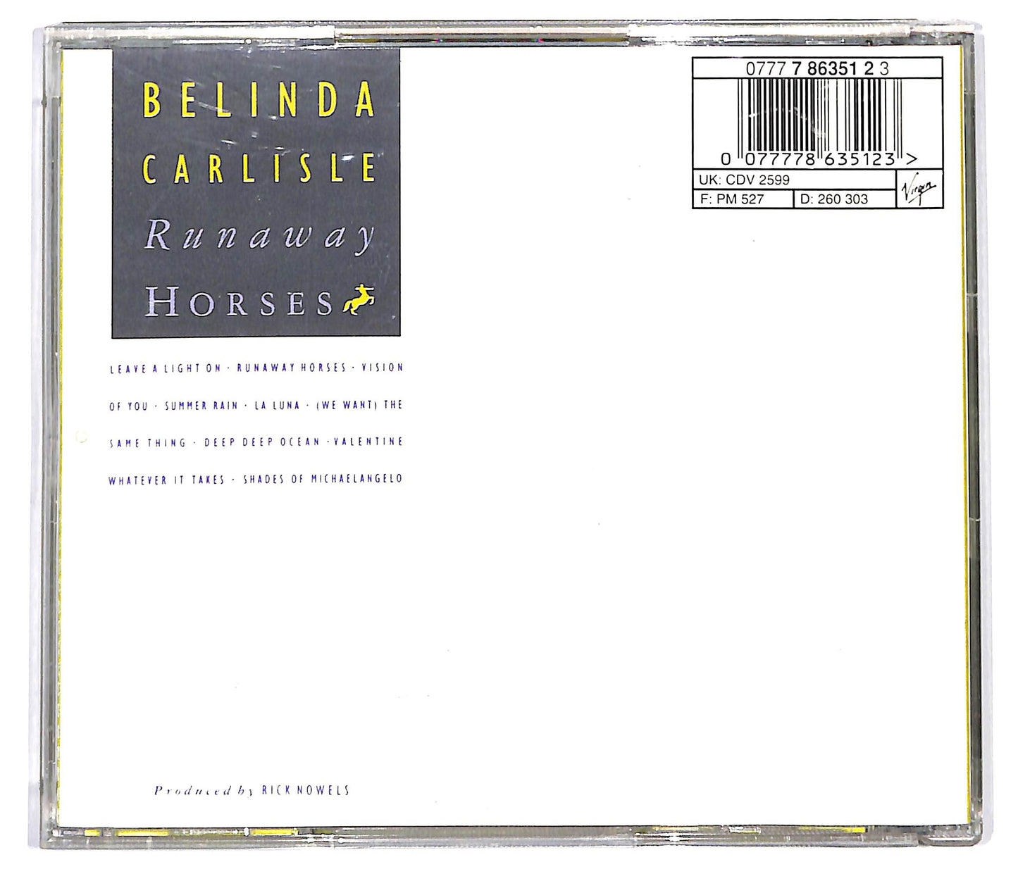 EBOND Belinda Carlisle - Runaway Horses CD CD127410