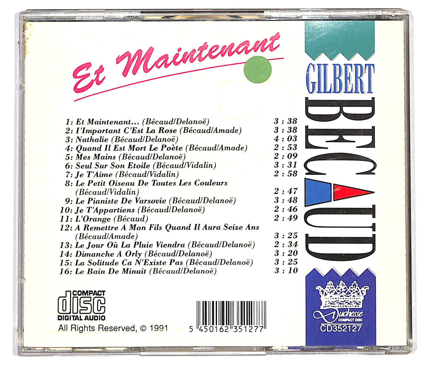 EBOND Gilbert Becaud - Et Maintenant CD CD127414