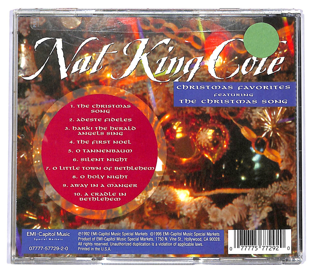 EBOND Nat King Cole - Christmas Favorites ft Christmas Song CD CD127446