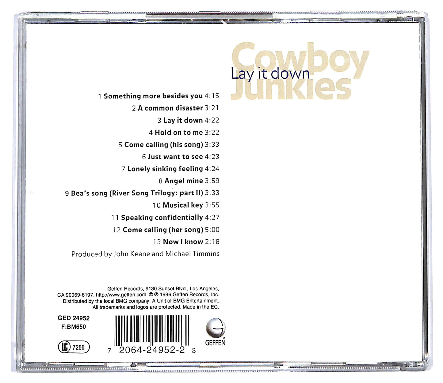 EBOND Cowboy Junkies - Lay It Down CD CD127449