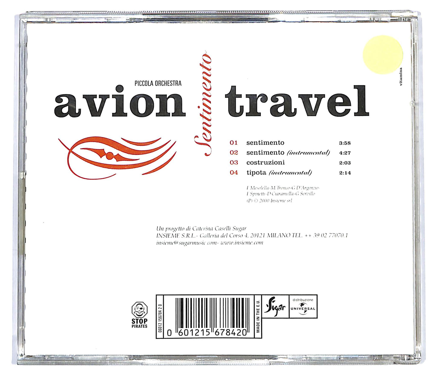 EBOND Piccola Orchestra Avion Travel - Sentimento CD CD127456