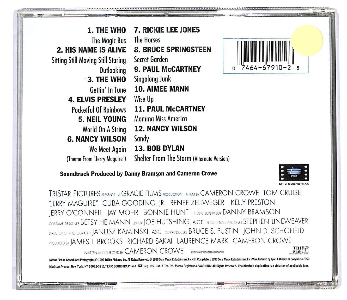 EBOND Various - Jerry Maguire (Music From The Motion Picture) CD CD127463
