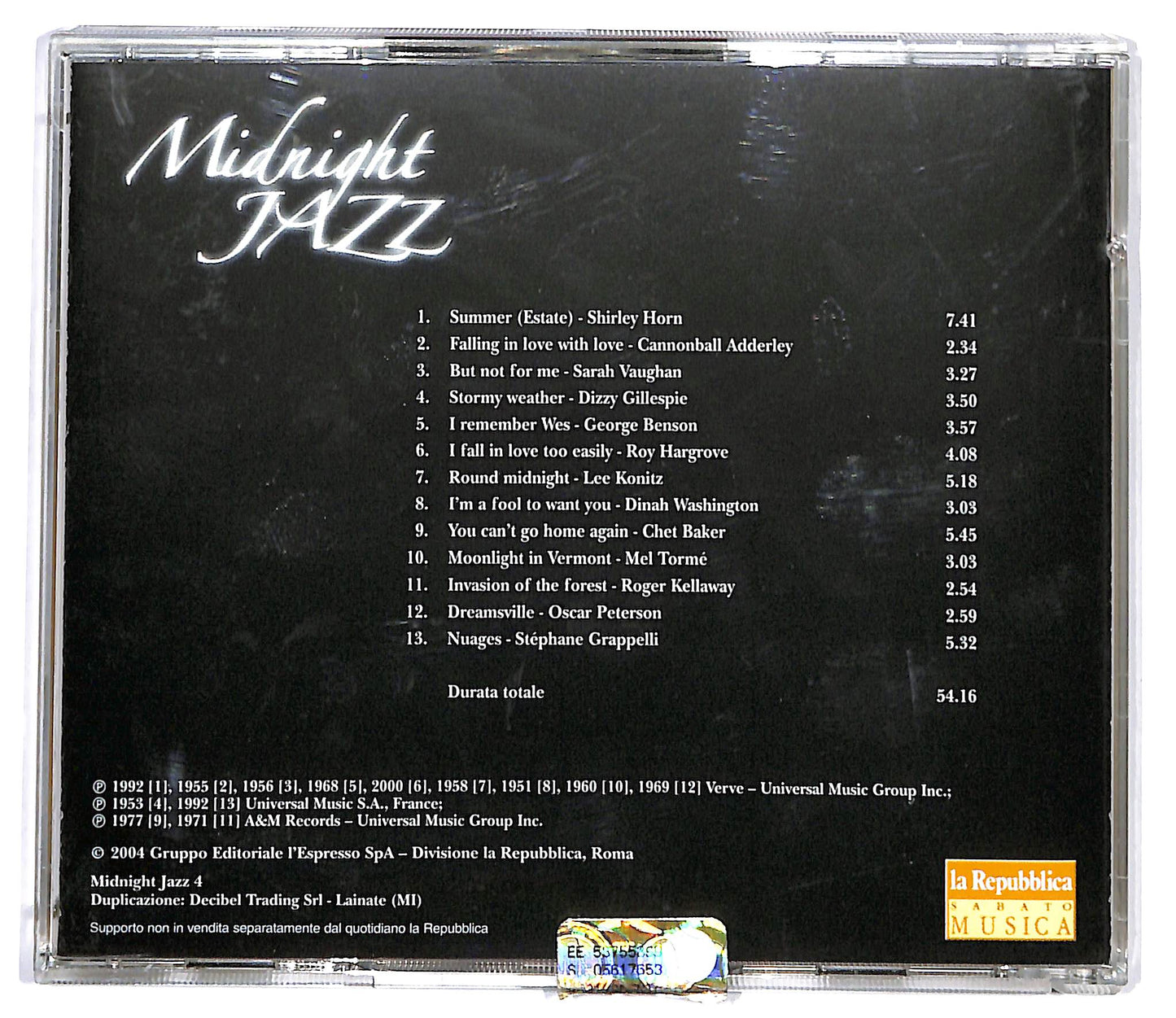 EBOND Various - Midnight Jazz - 4 EDITORIALE CD CD127534
