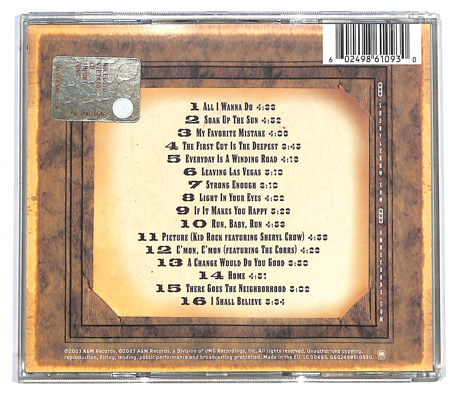 EBOND Sheryl Crow - The Very Best Of Sheryl Crow CD CD127735