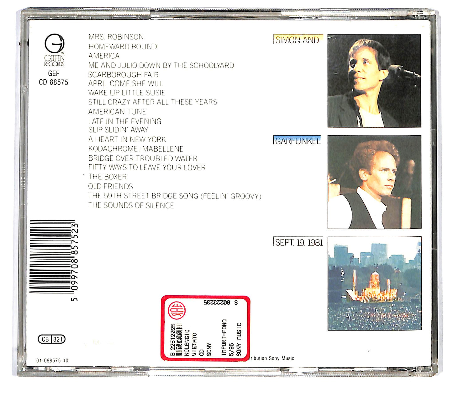 EBOND Simon & Garfunkel - The Concert In Central Park CD CD127807