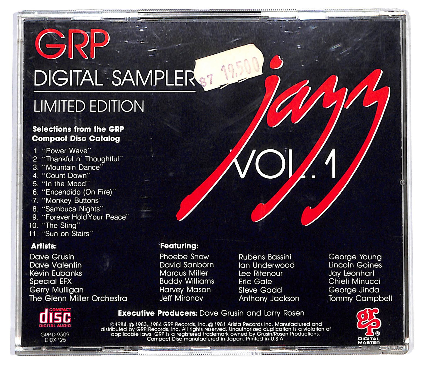 EBOND Various - GRP Digital Sampler Limited Edition Jazz Volume #1 CD CD127852