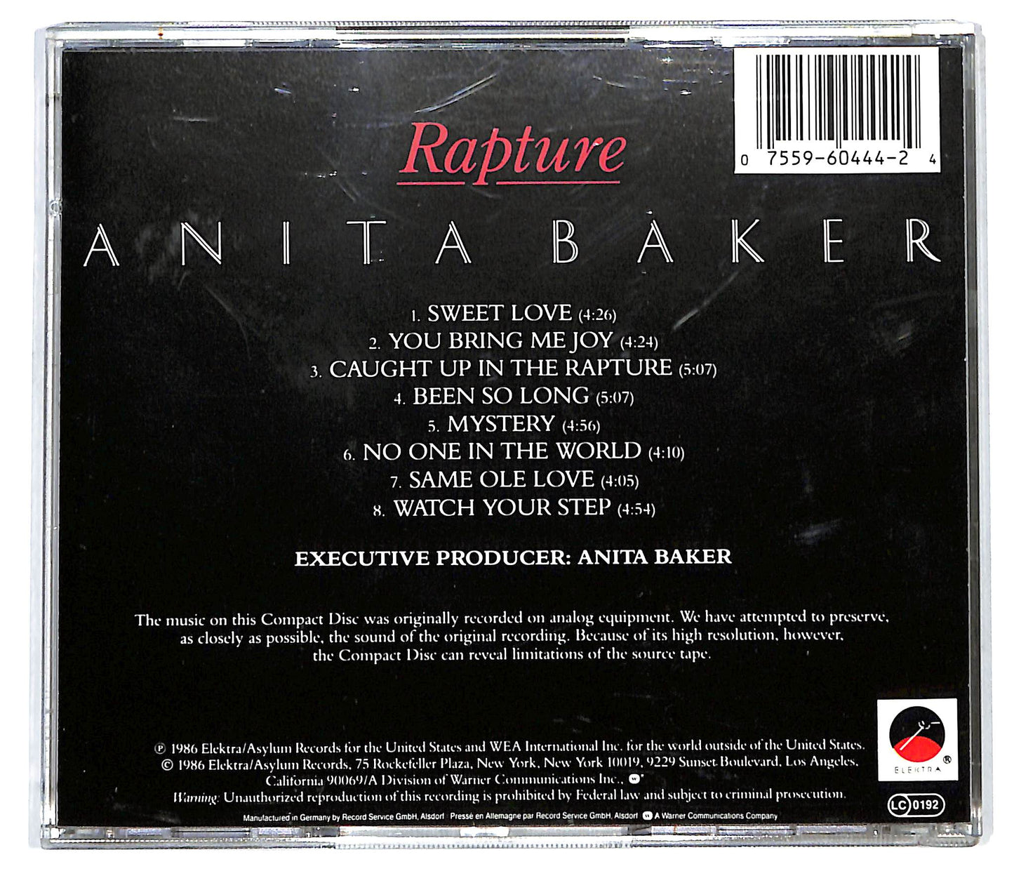 EBOND Anita Baker - Rapture CD CD127901