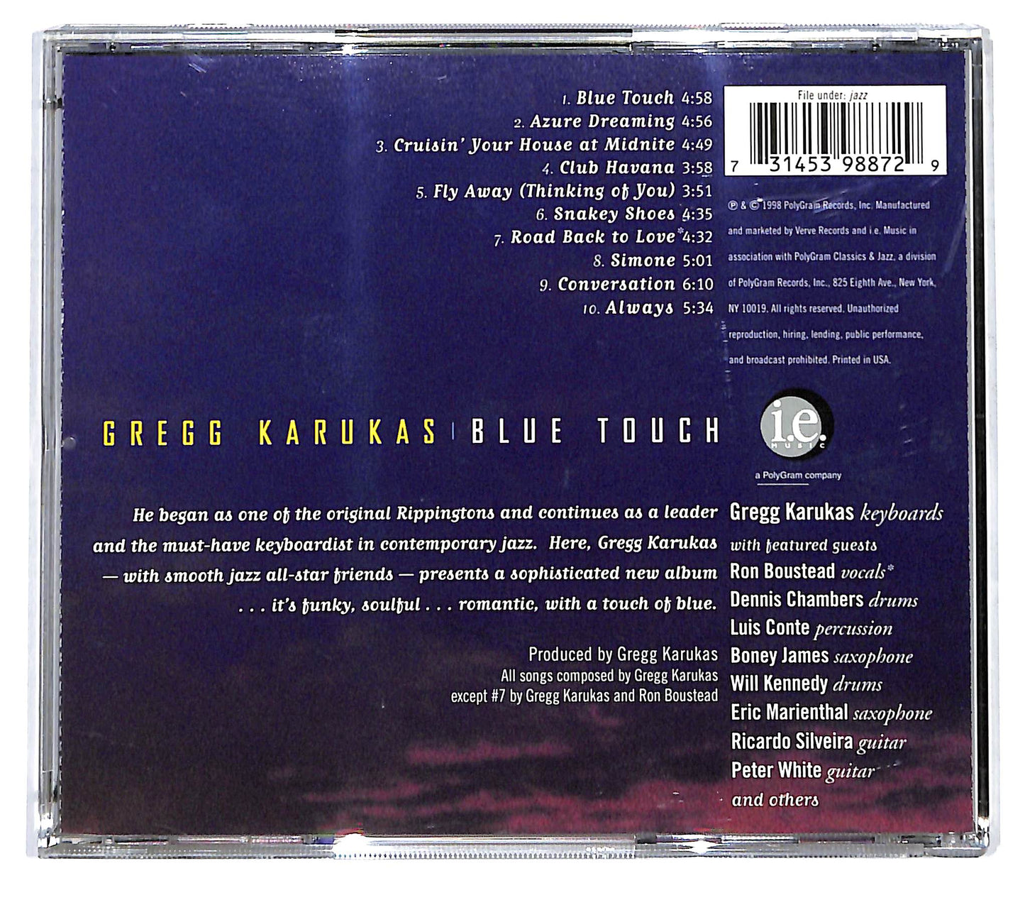 EBOND Gregg Karukas - Blue Touch CD CD128002