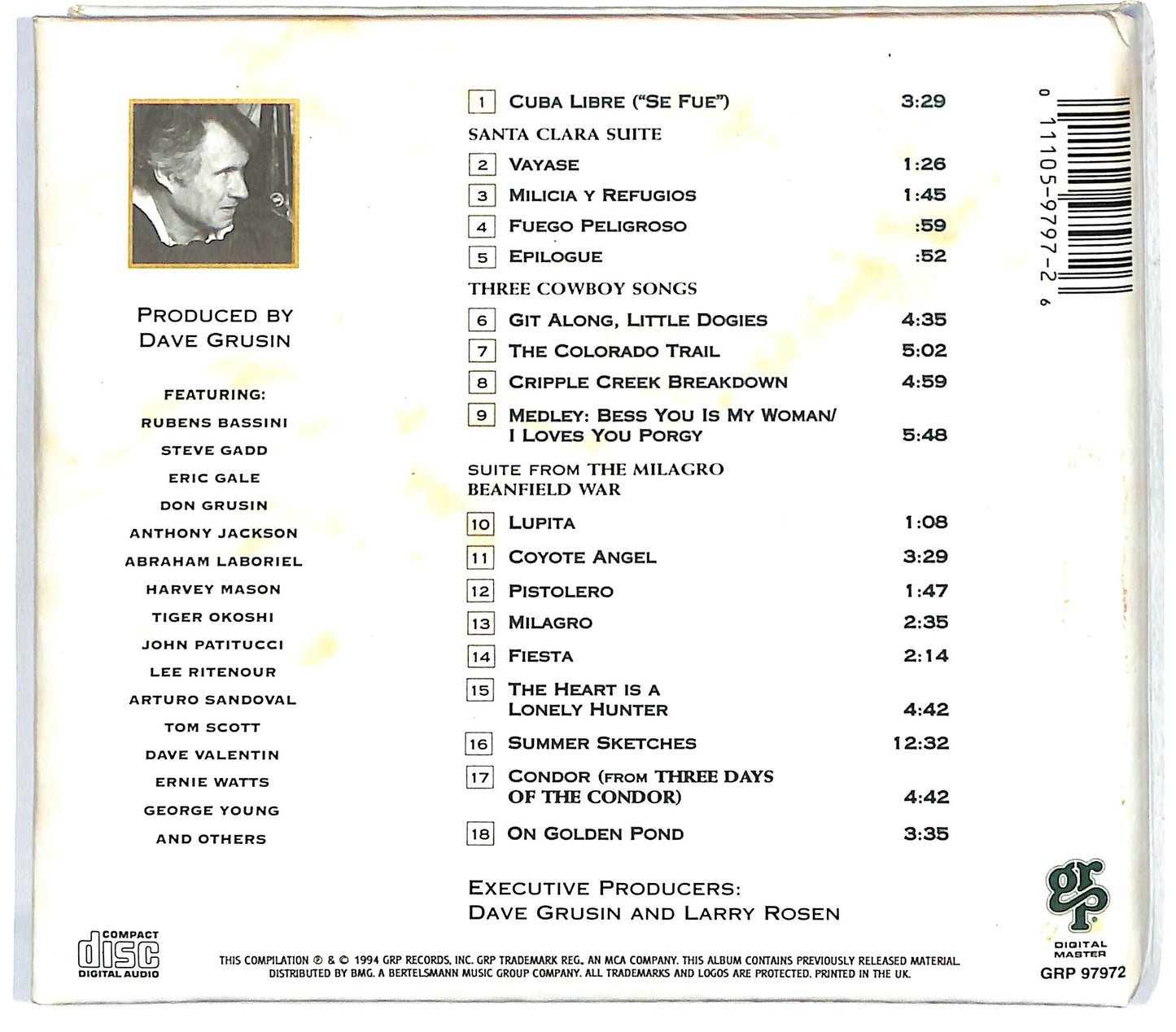 EBOND Dave Grusin - The Orchestral Album DIGIPACK CD CD128022