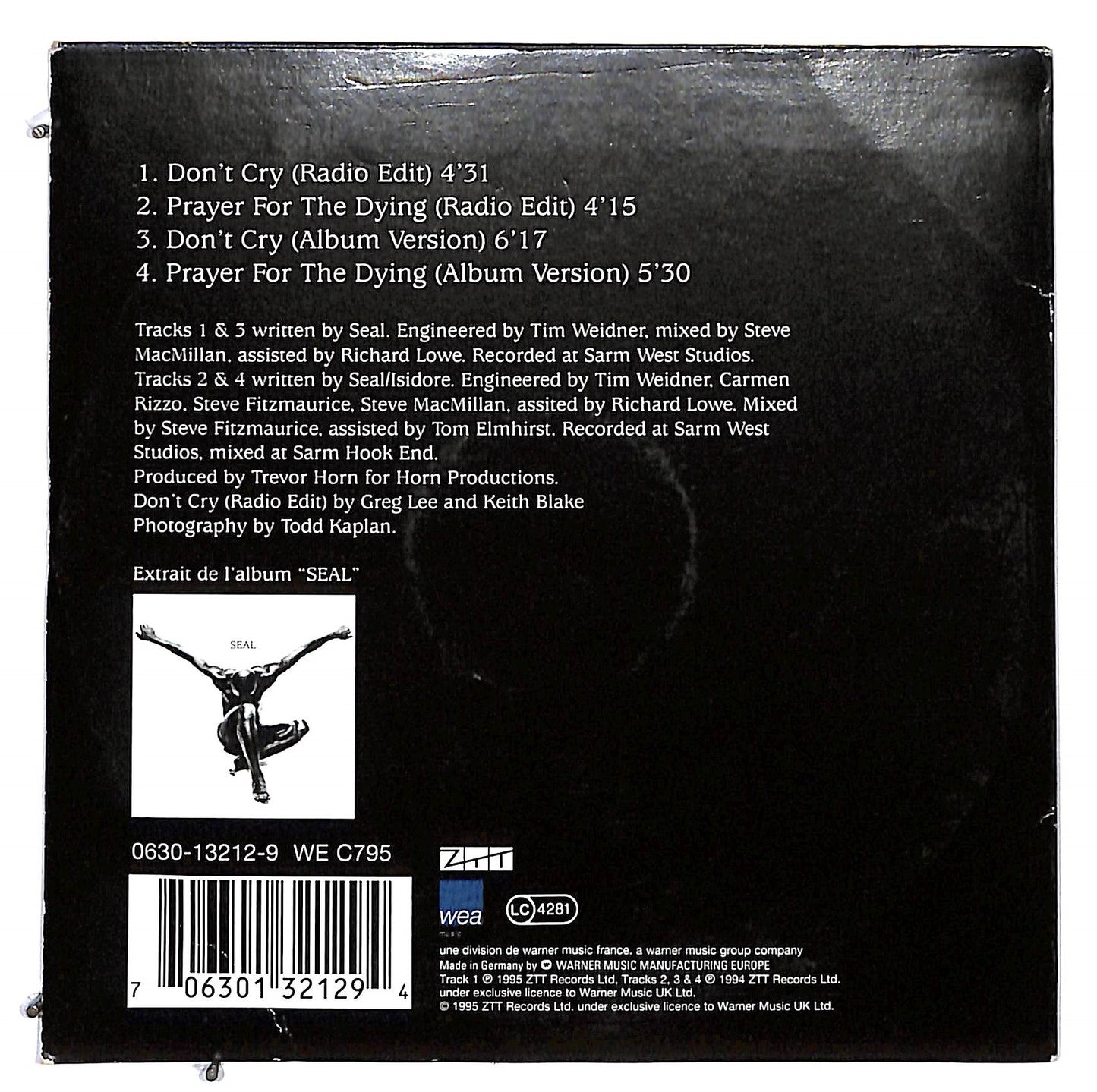 EBOND Seal - Don't Cry / Prayer For The Dying CD CD128061