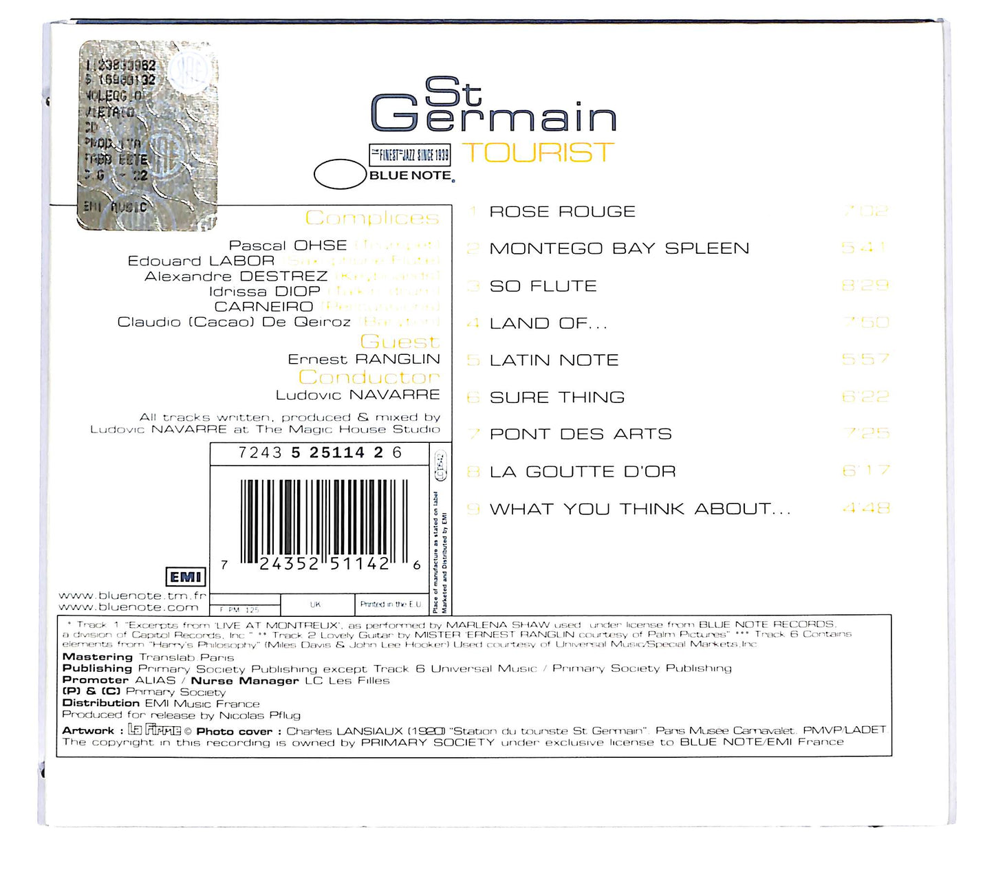 EBOND St Germain - Tourist DIGIPACK CD CD128104