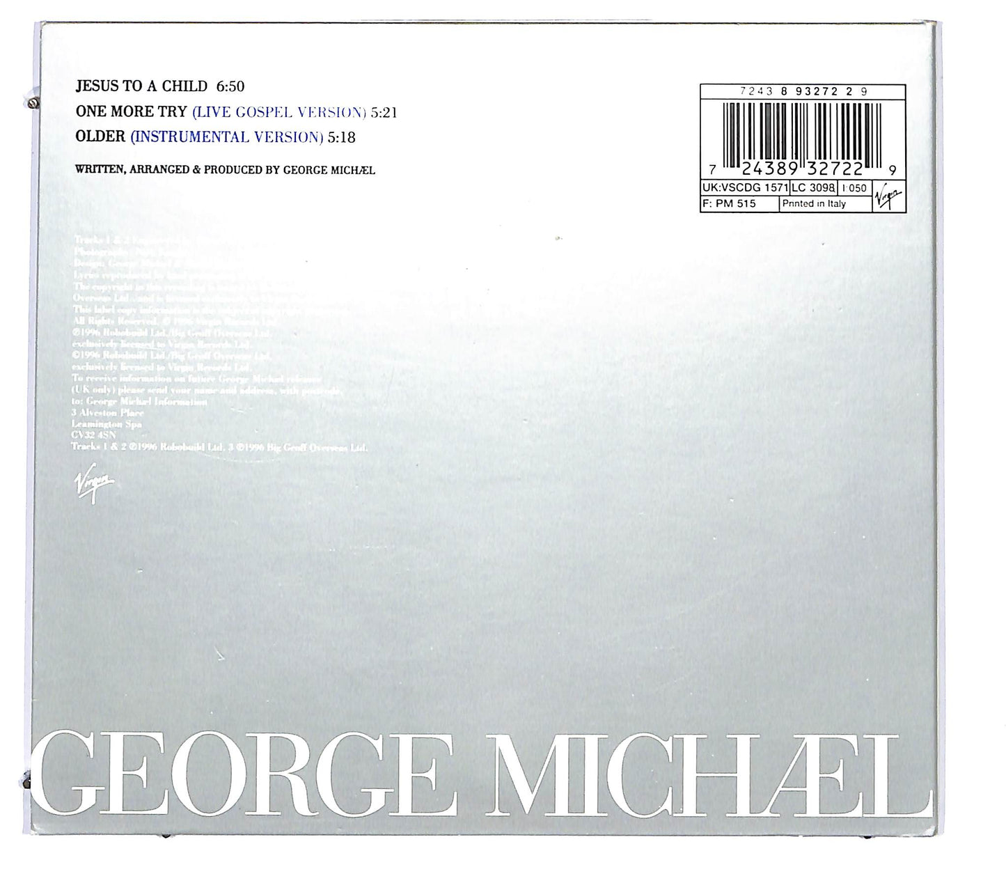 EBOND George Michael - Jesus To A Child DIGIPACK CD CD128106