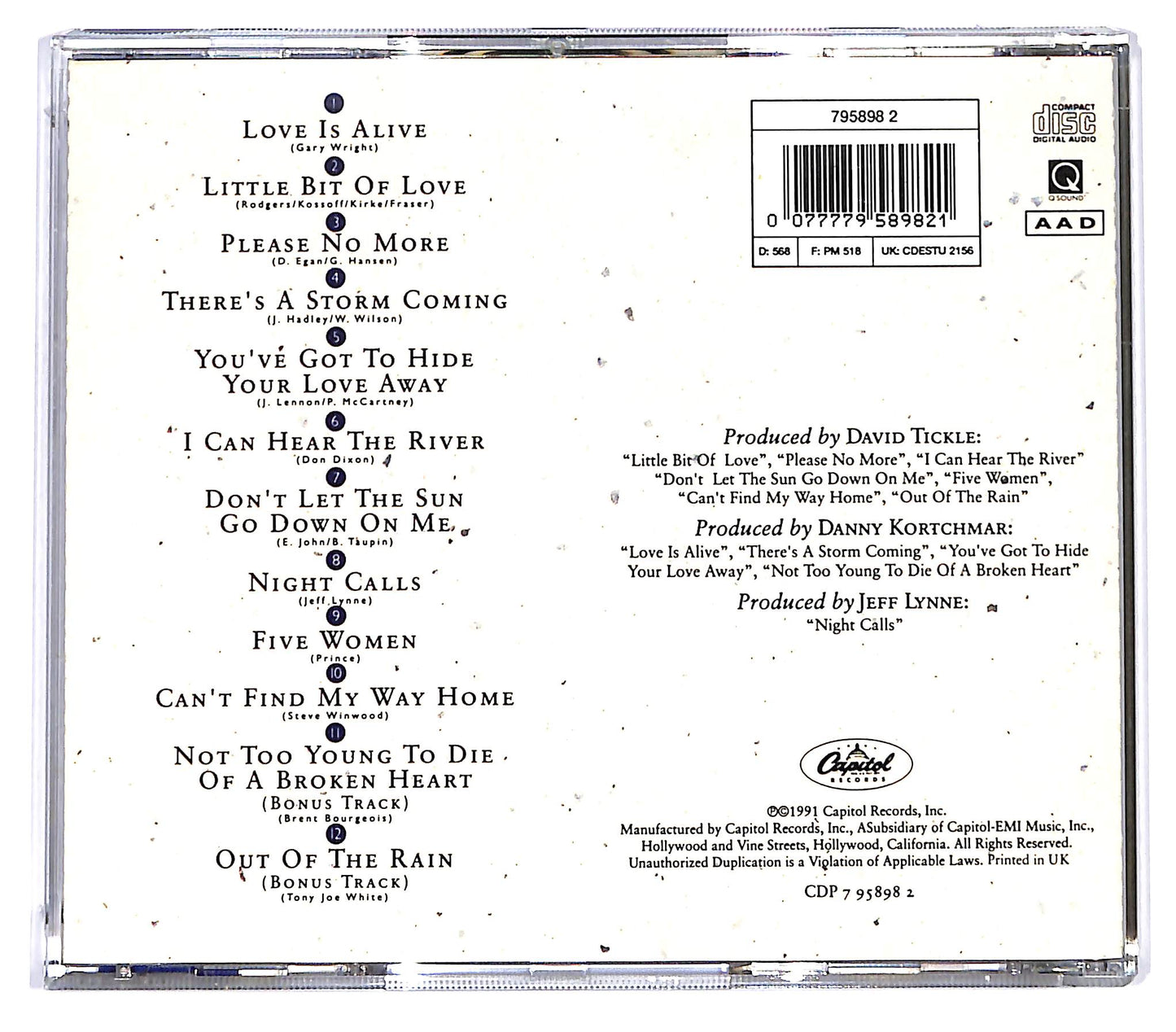 EBOND Joe Cocker - Night Calls CD CD128114
