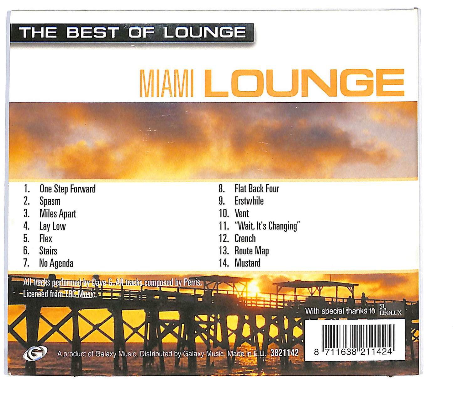 EBOND Dave G - The Best Of Lounge: Miami Lounge DIGIPACK CD CD128154