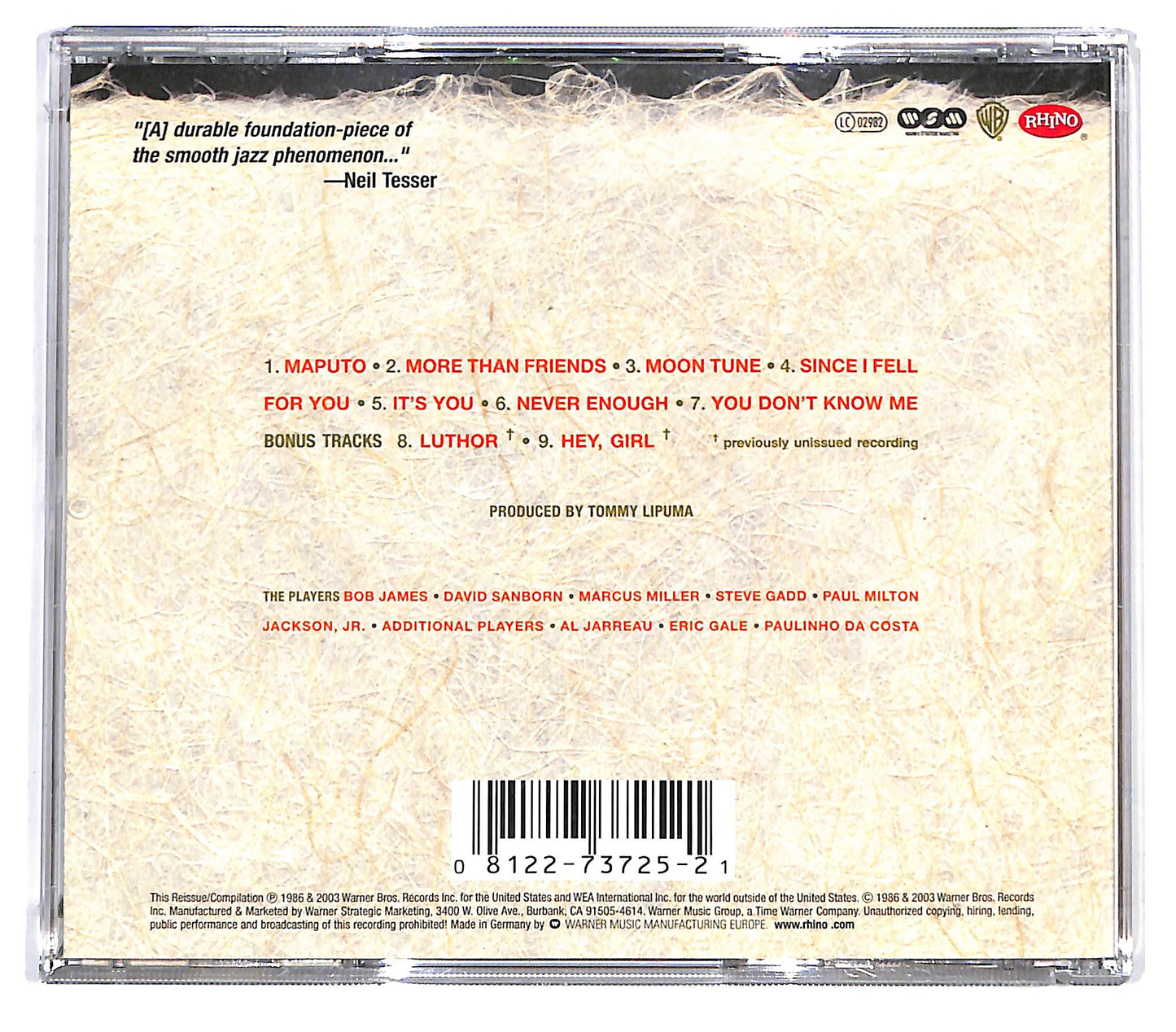 EBOND Bob James & David Sanborn - Double Vision CD CD128312