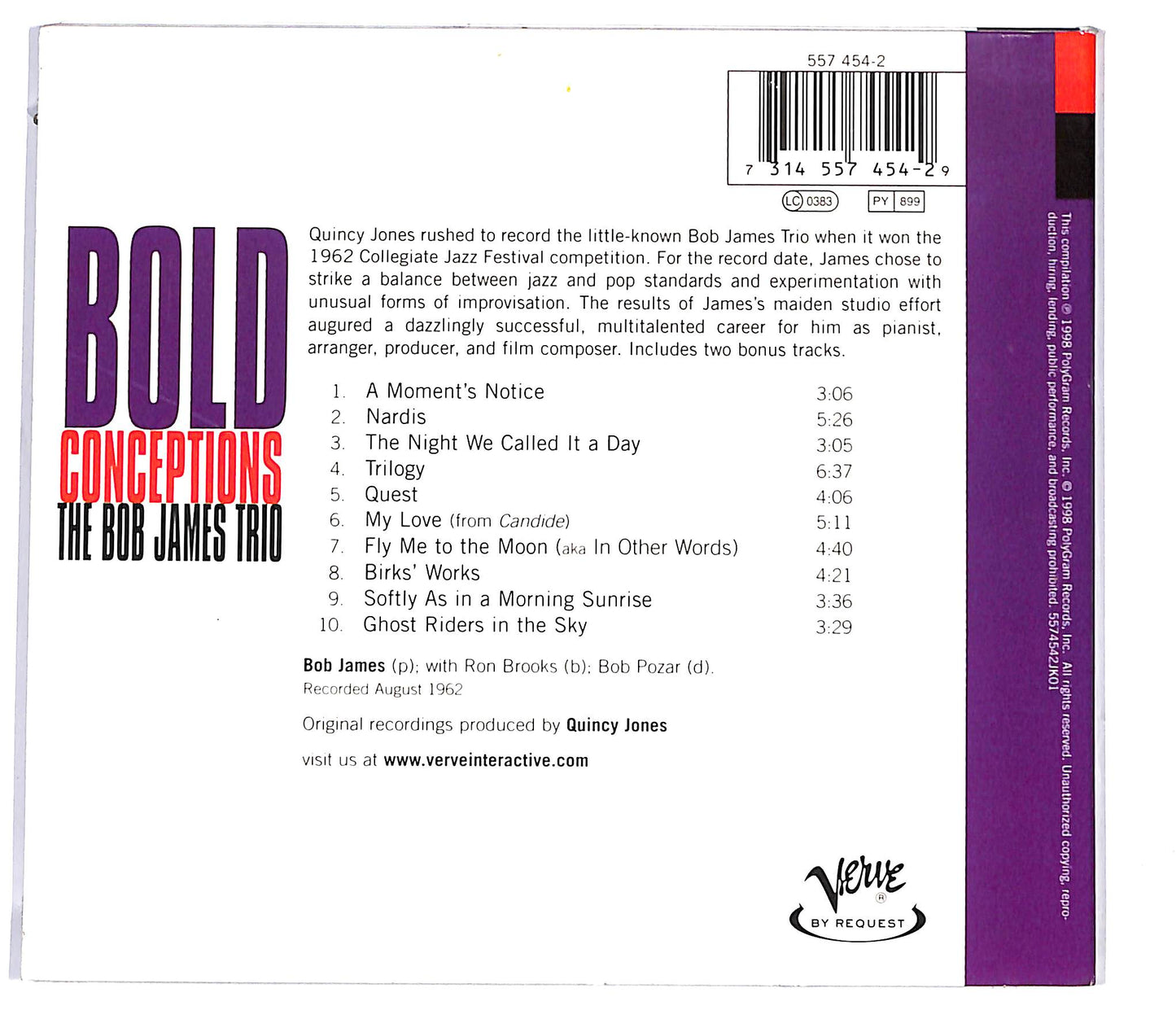 EBOND The Bob James Trio - Bold Conceptions CD CD128329