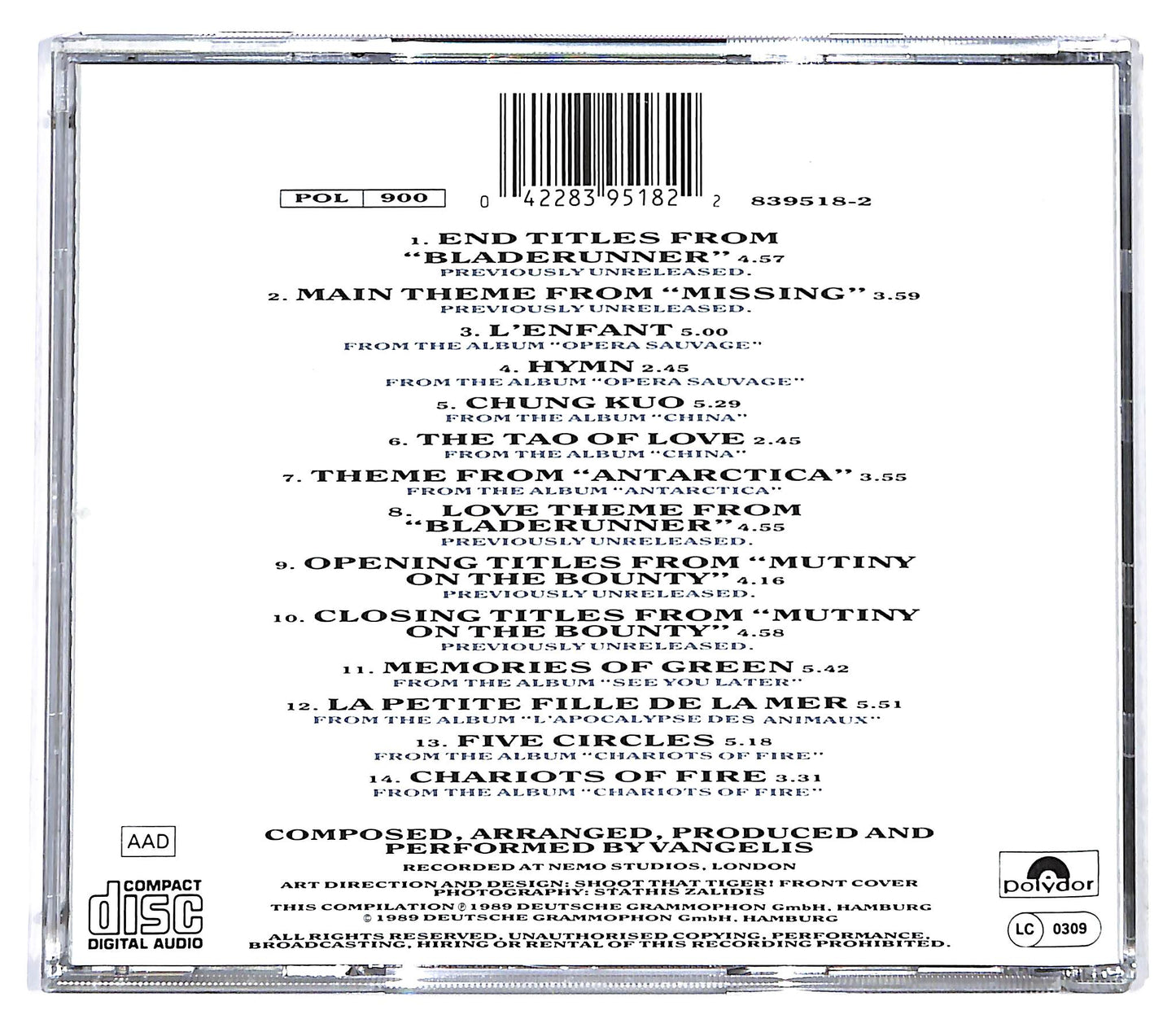 EBOND Vangelis -Themes CD CD128402