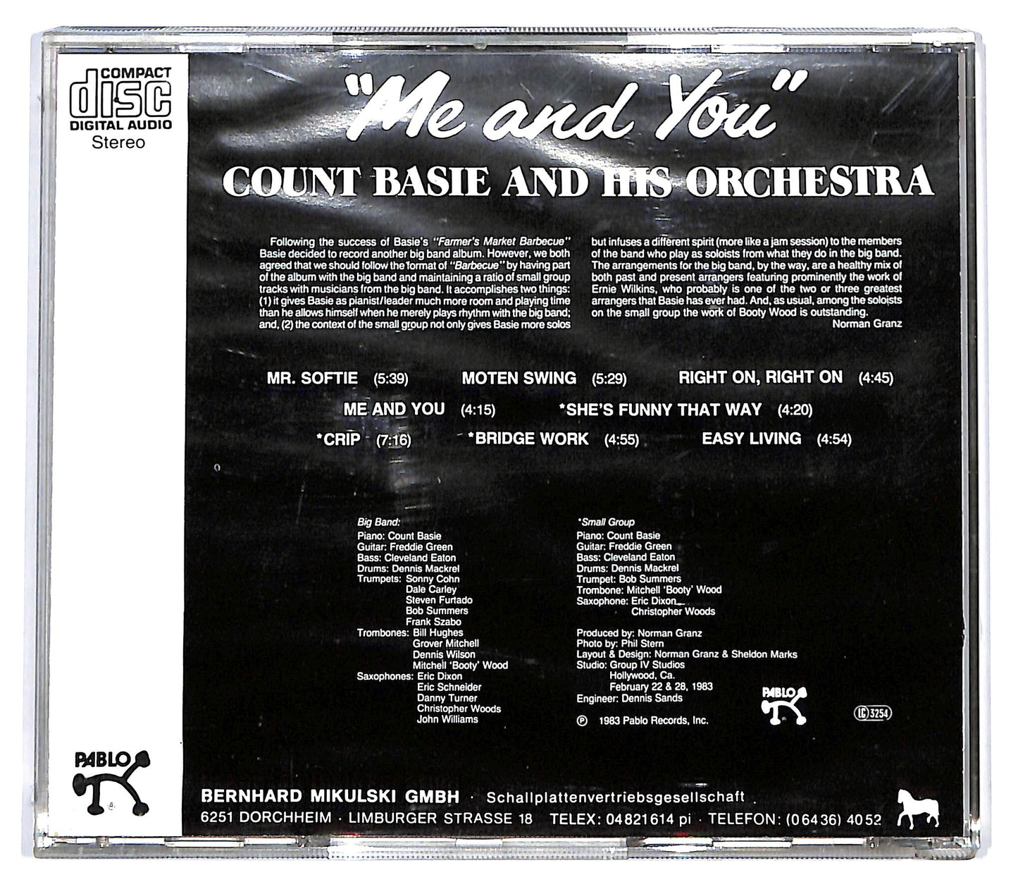 EBOND Count Basie And His Orchestra - Me And You CD CD128419