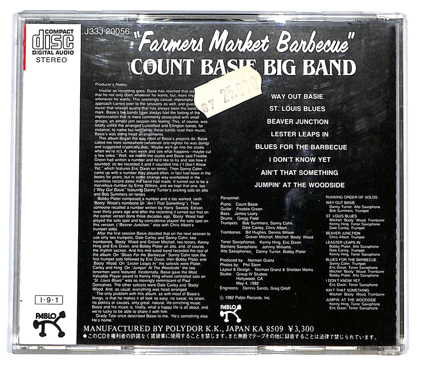 EBOND Count Basie Big Band - Farmers Market Barbecue CD CD128420