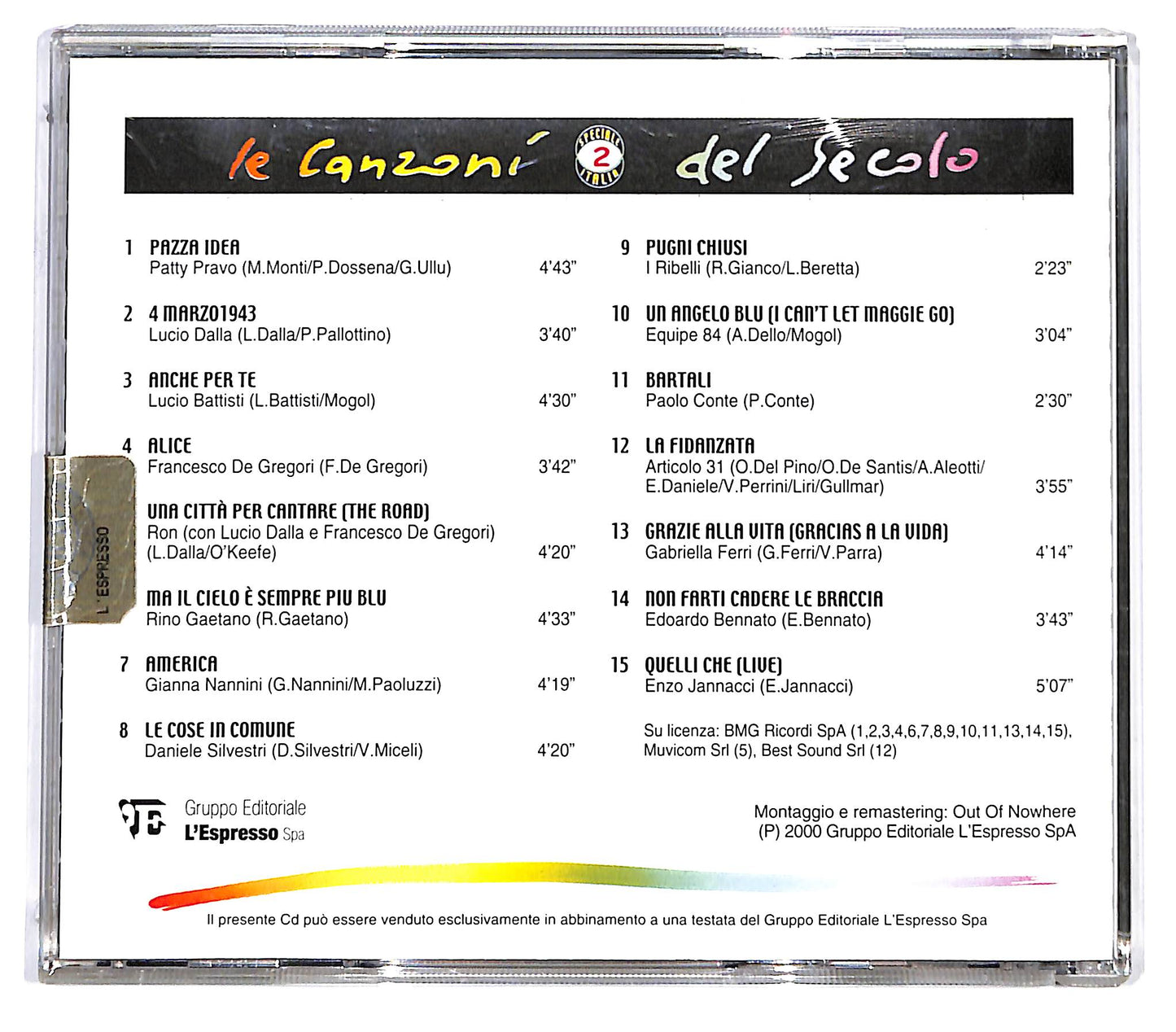 EBOND Various - Le Canzoni Del Secolo - Speciale Italia Vol. 2 CD CD128429