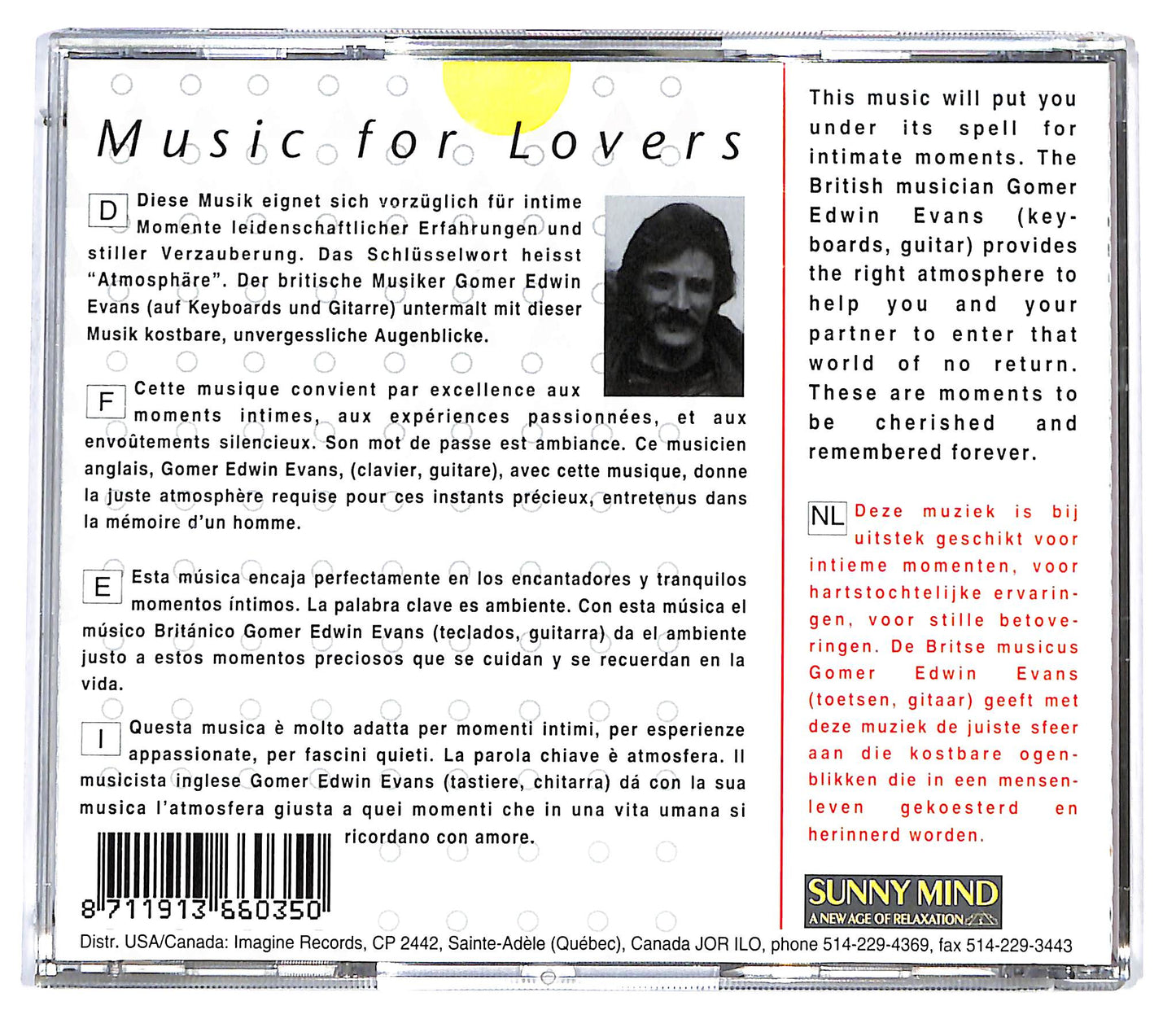 EBOND Gomer Edwin Evans - Music For Lovers CD CD128528