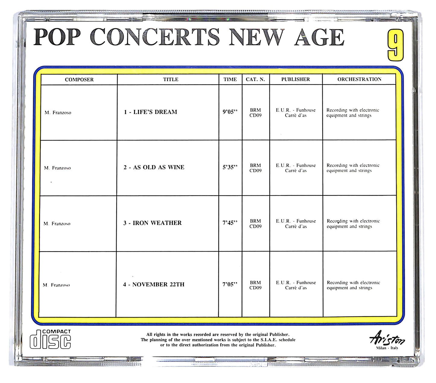 EBOND M. Franzoso - Pop Concerts New Age CD CD128534