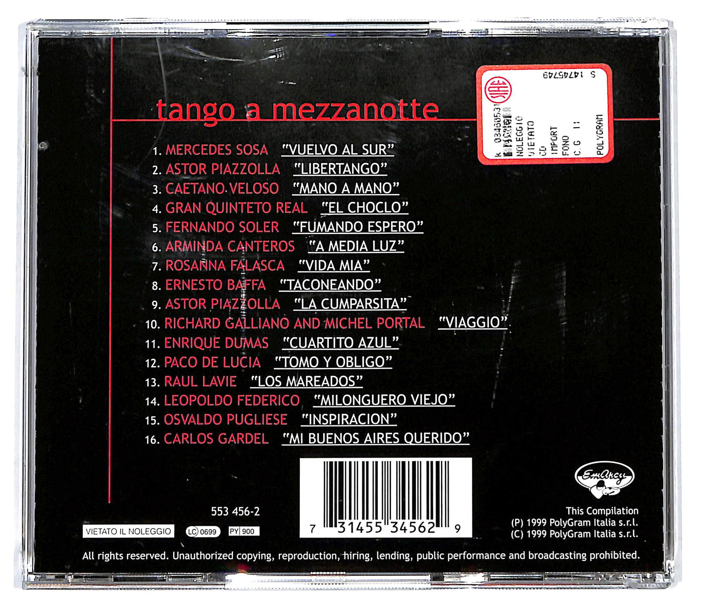 EBOND Tango a Mezzanotte CD CD128612