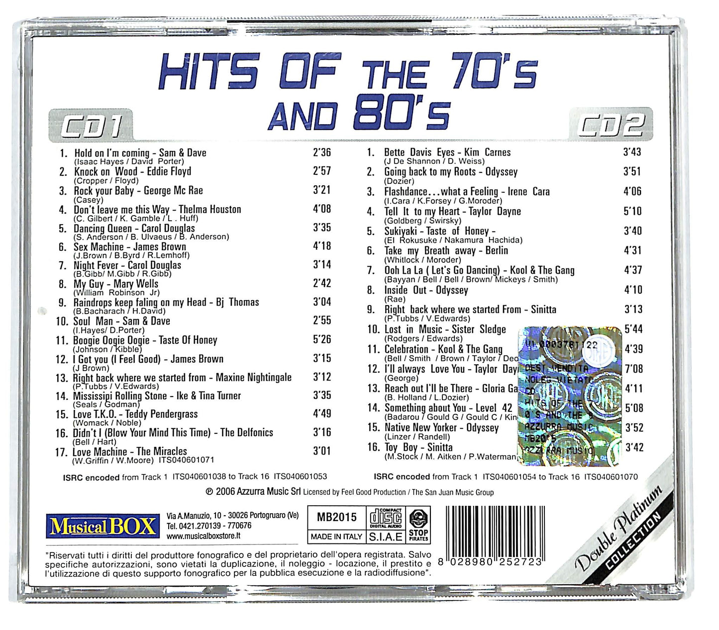 EBOND Hits of the 70's and 80's CD CD128735