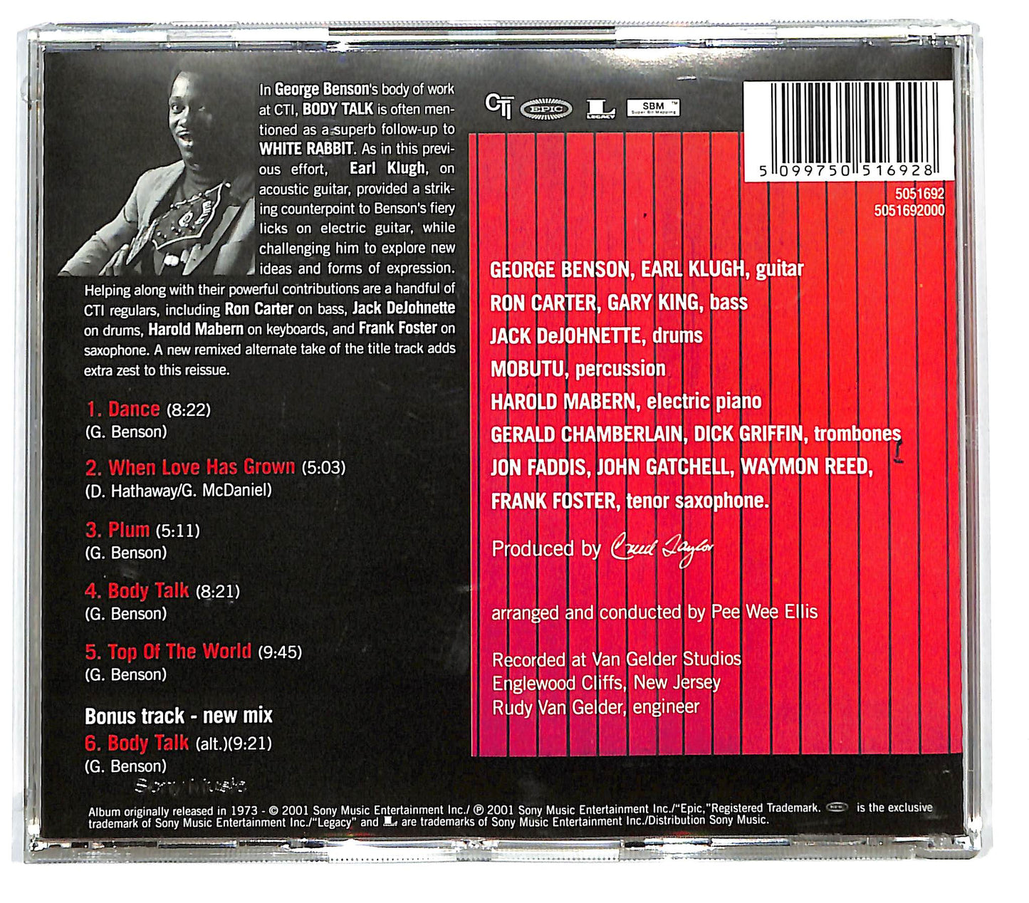 EBOND George Benson - Body Talk CD CD128745