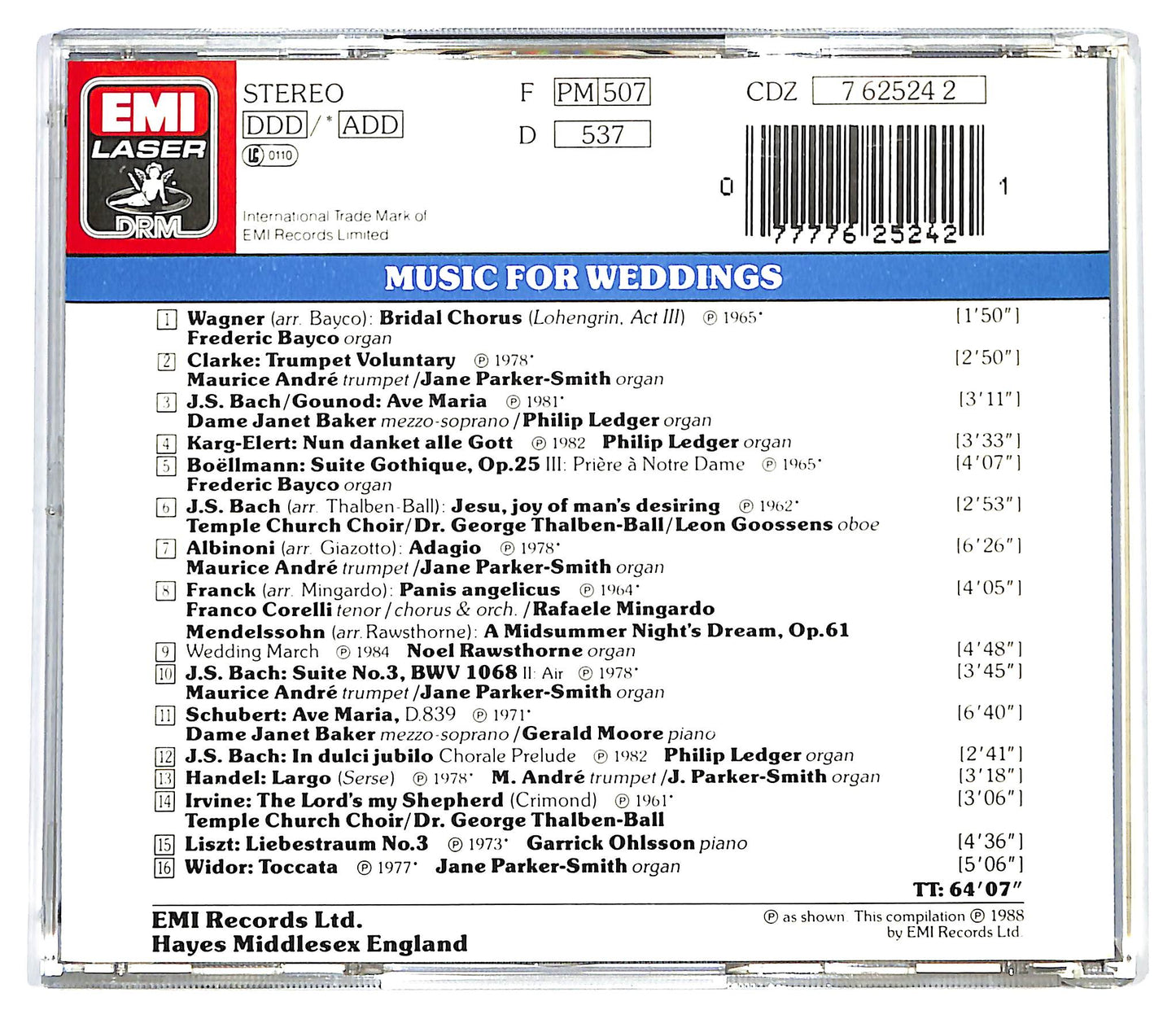 EBOND Various - Music For Weddings CD CD129020