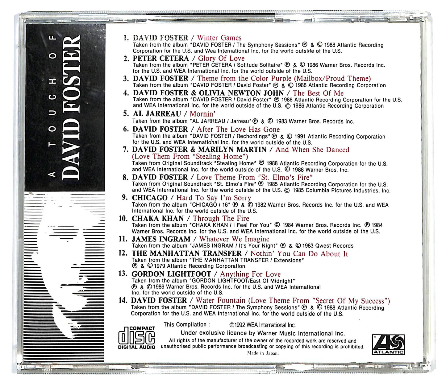 EBOND David Foster - A Touch Of David Foster CD CD129224