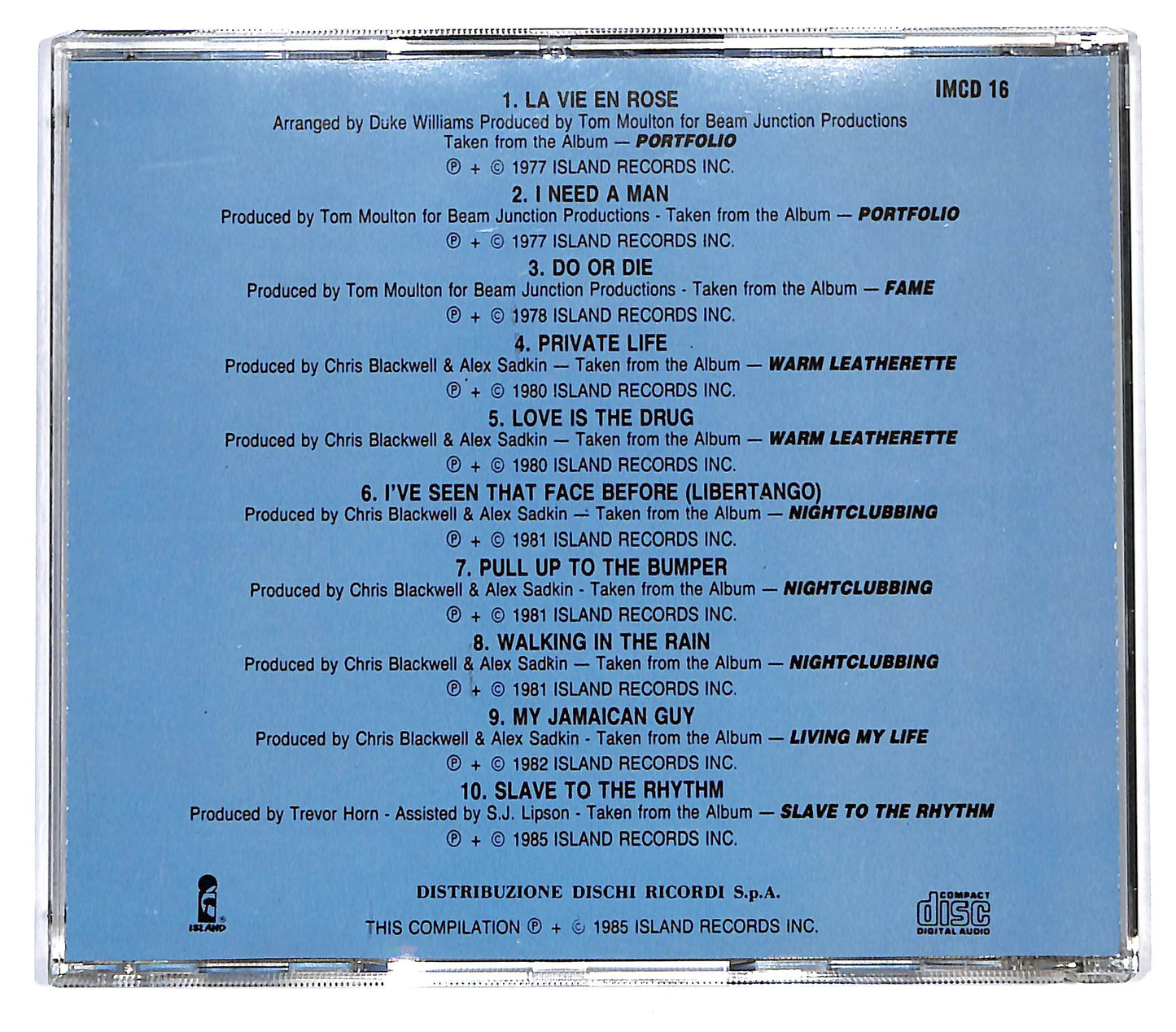 EBOND Grace Jones - Island Life CD CD129306