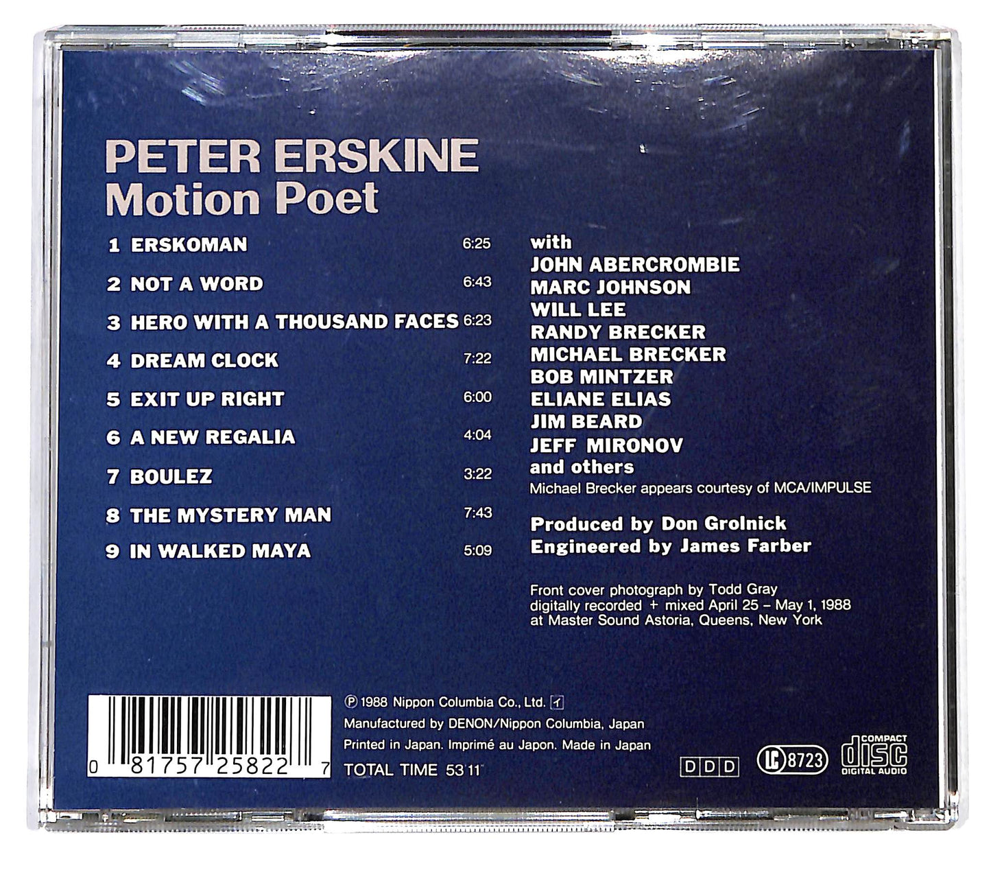 EBOND Peter Erskine - Motion Poet CD CD129314
