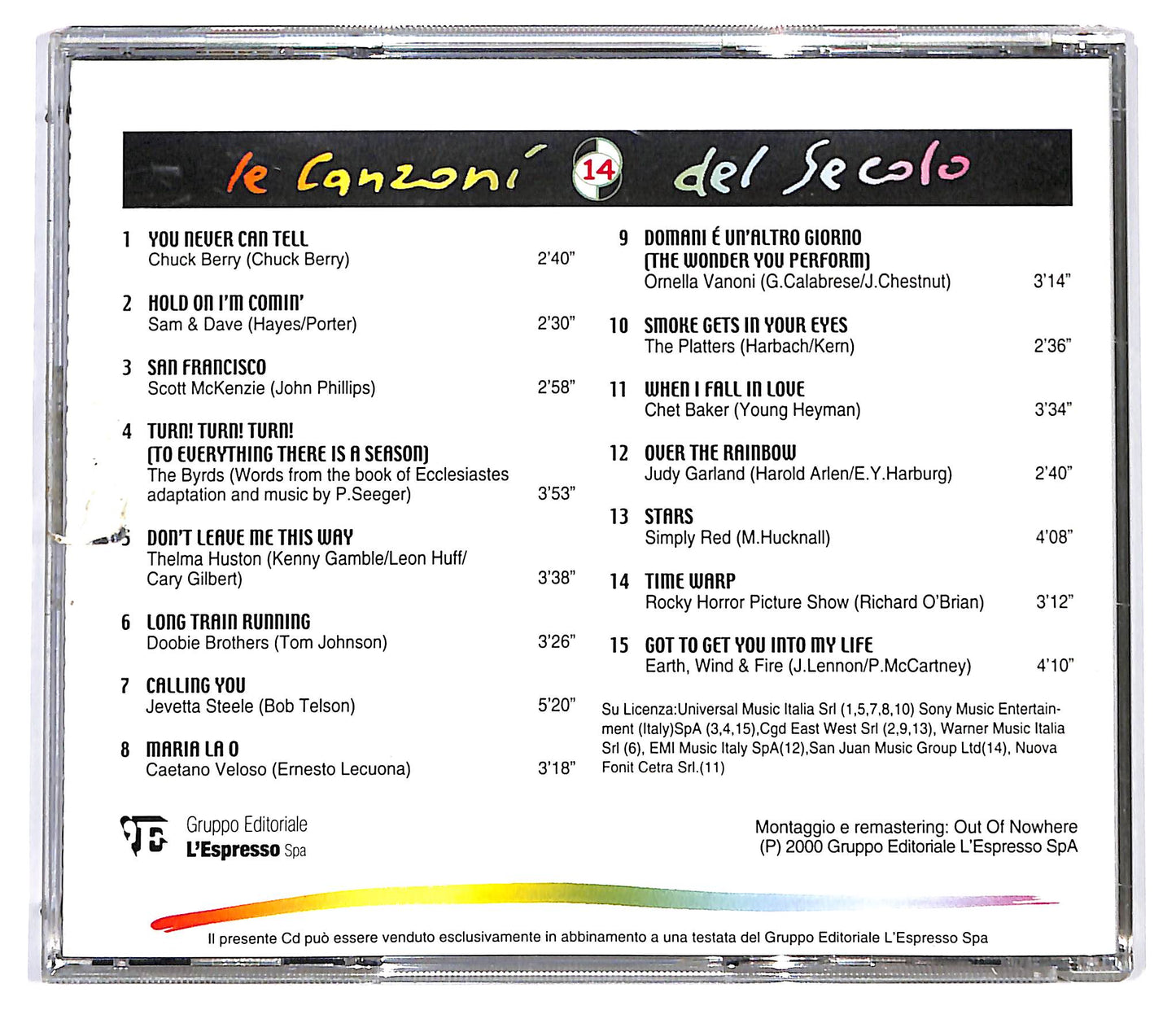 EBOND Various - Le Canzoni Del Secolo 14 EDITORIALE CD CD129322