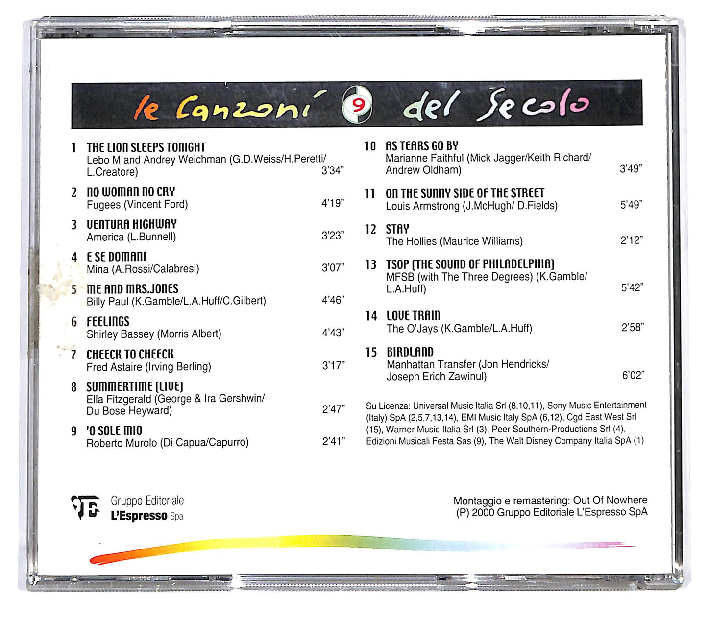 EBOND Various - Le Canzoni Del Secolo - 9 EDITORIALE CD CD129330