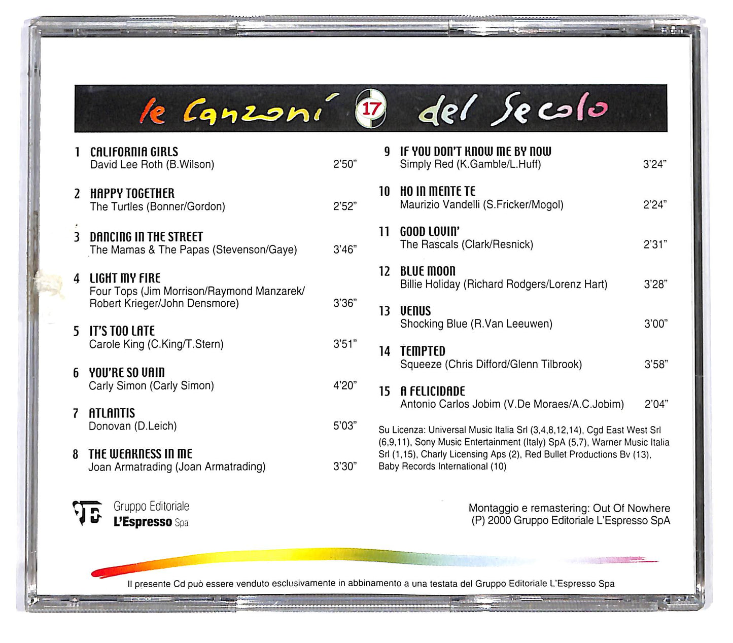 EBOND Various - Le Canzoni Del Secolo 17 EDITORIALE CD CD129331