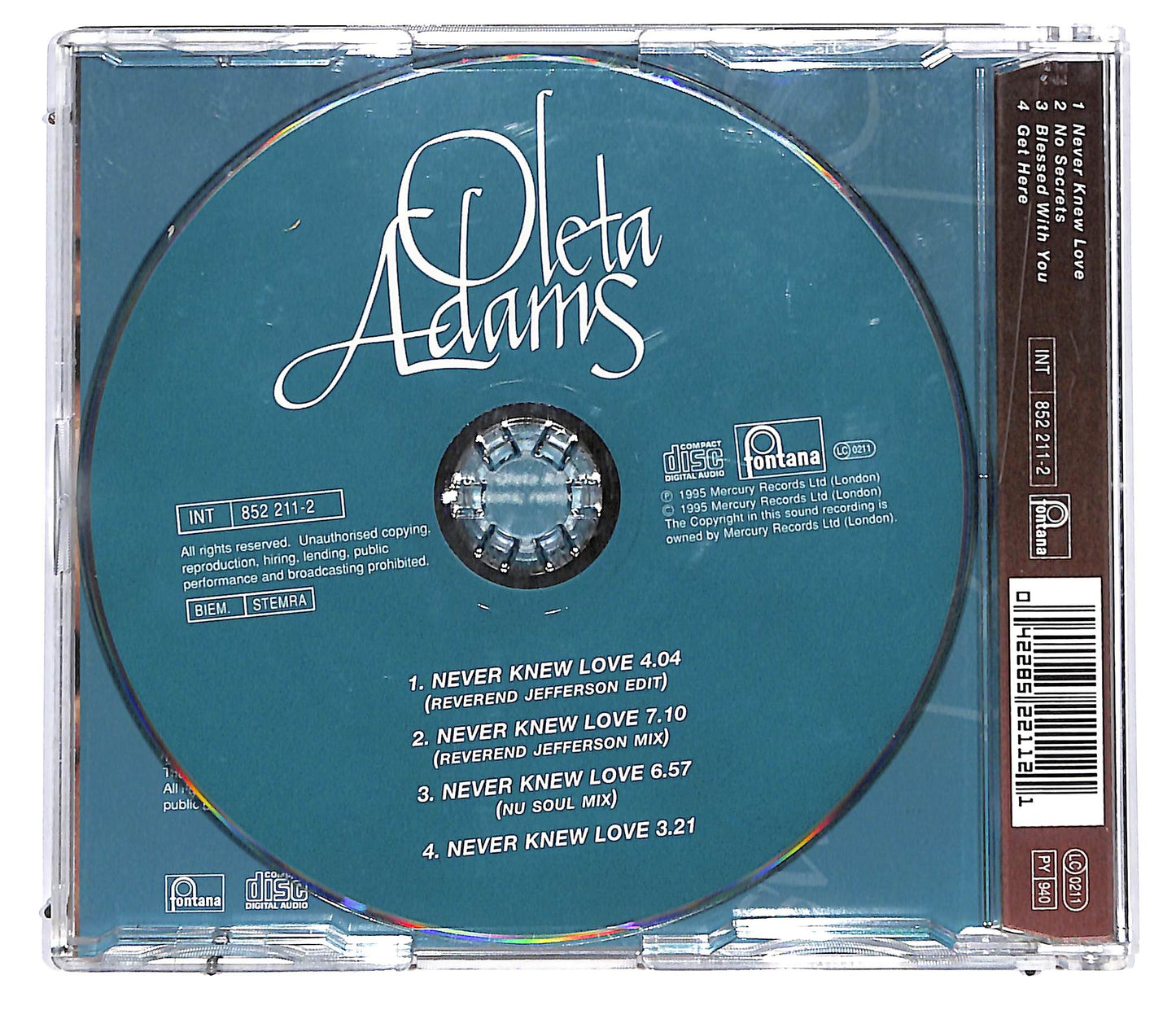 EBOND Oleta Adams - Never Knew Love (The Remixes) CD CD129366