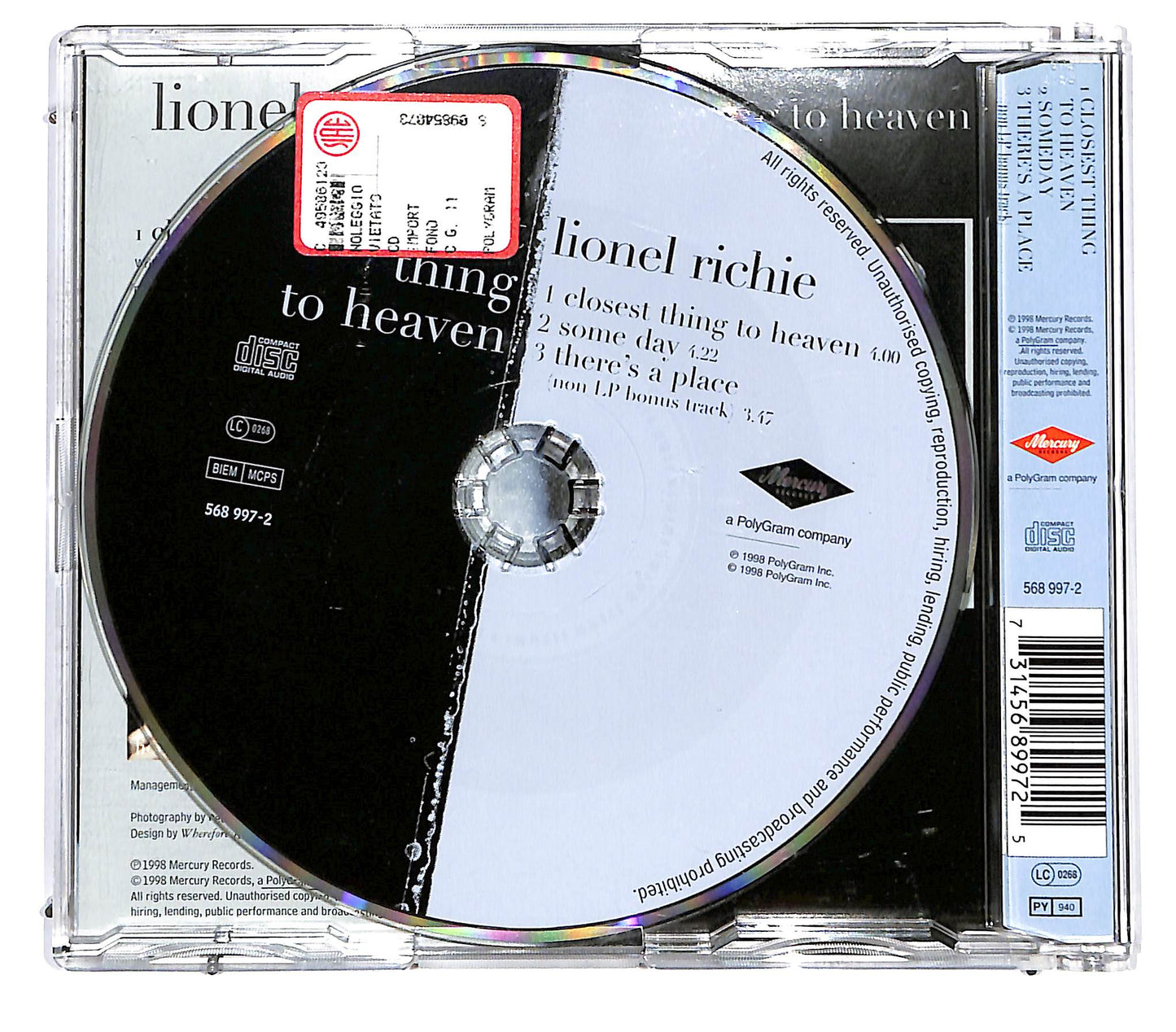 EBOND Lionel Richie - Closest Thing To Heaven CD CD129375