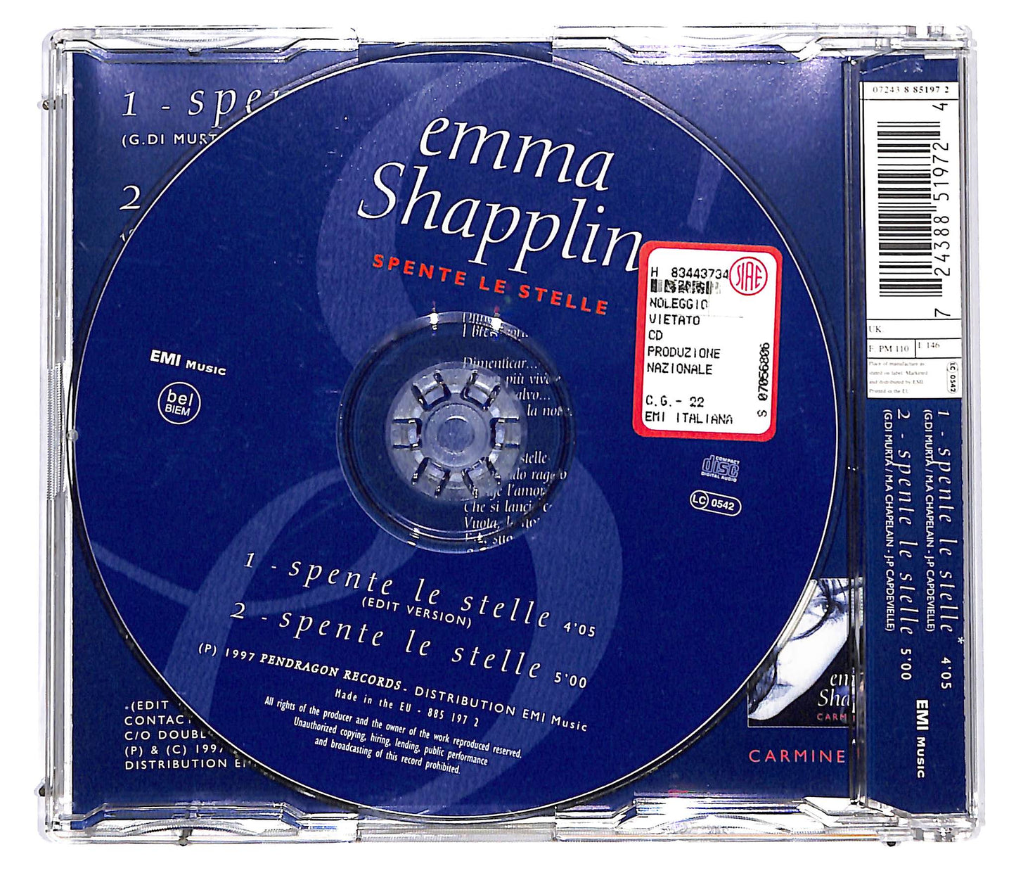 EBOND Emma Shapplin - Spente Le Stelle CD CD129411